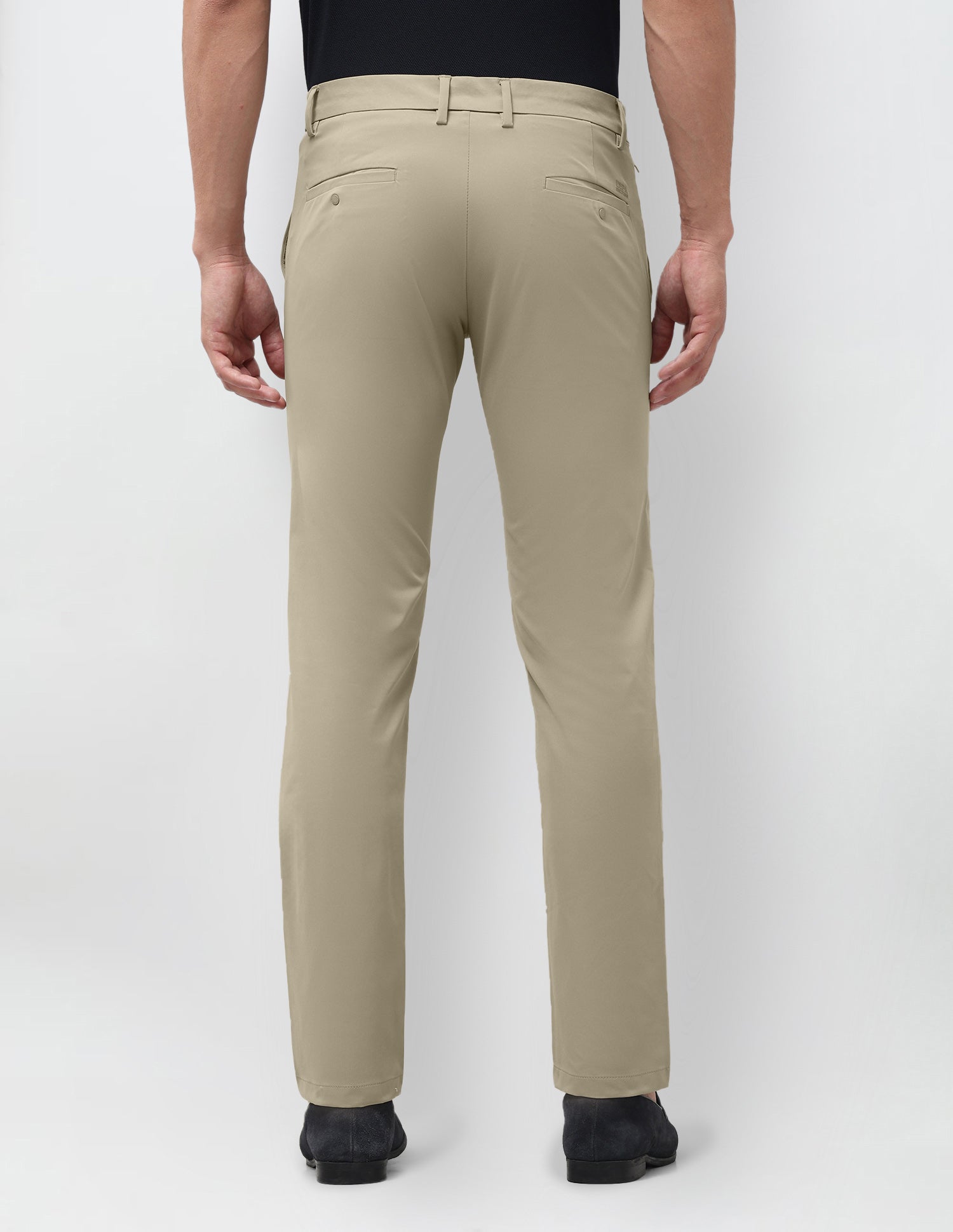 Denver Slim Fit Mid Rise Trousers Light Khaki - U.S. Polo Assn. India | Large