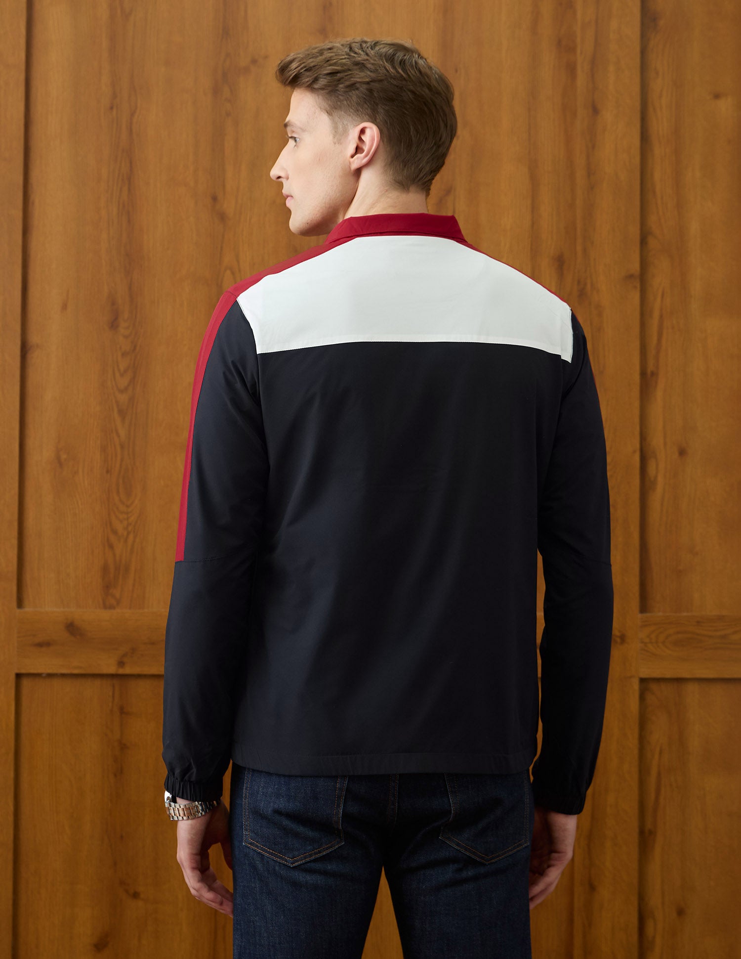 Colour Blocked Windcheater Jacket Navy - U.S. POLO ASSN. | Large