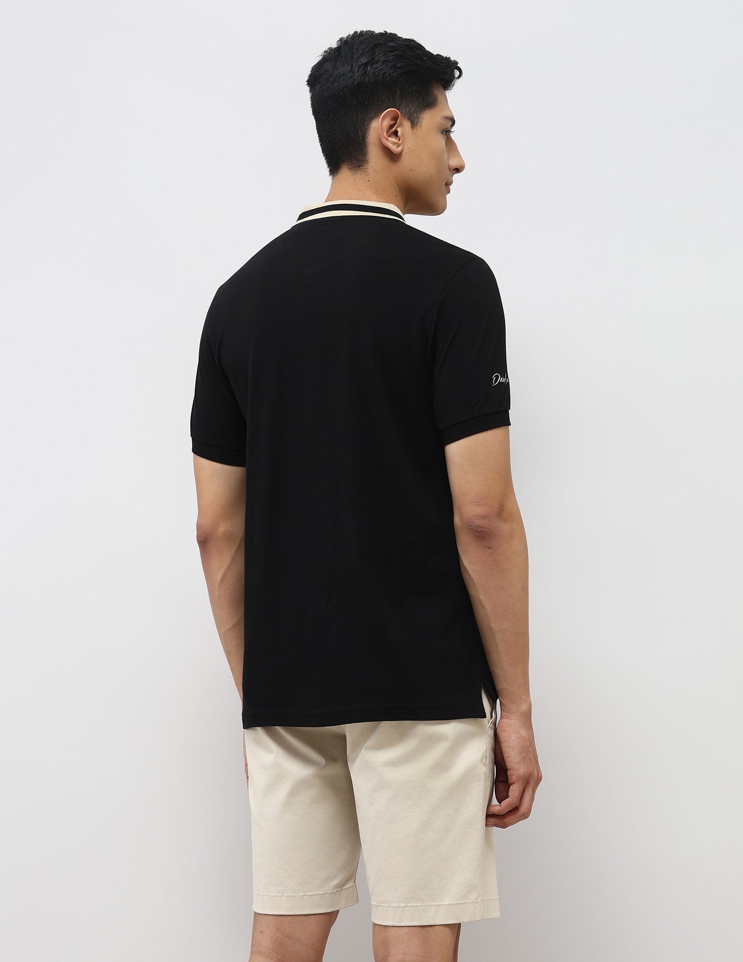 Pure Cotton Muscle Fit Polo Shirt Black - U.S. Polo Assn. India | Large