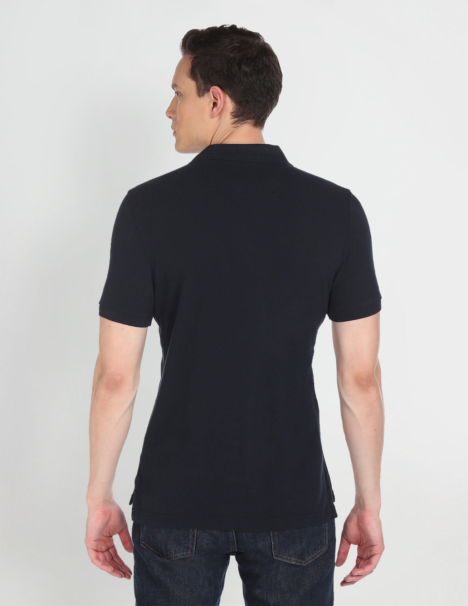 Cotton Solid Polo Shirt Navy - U.S. POLO ASSN. | Large