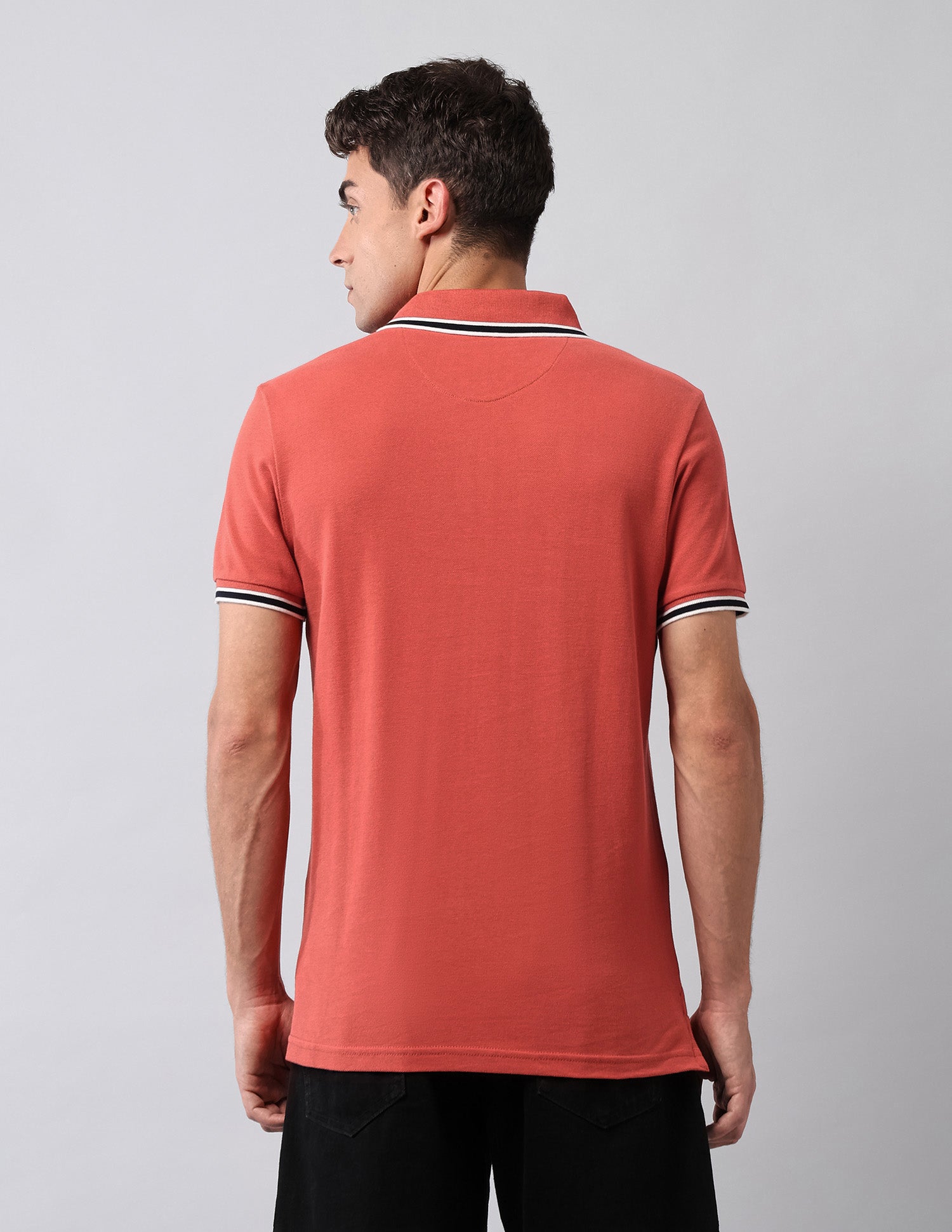 Pure Cotton Solid Polo Shirt Red - U.S. Polo Assn. India | Large