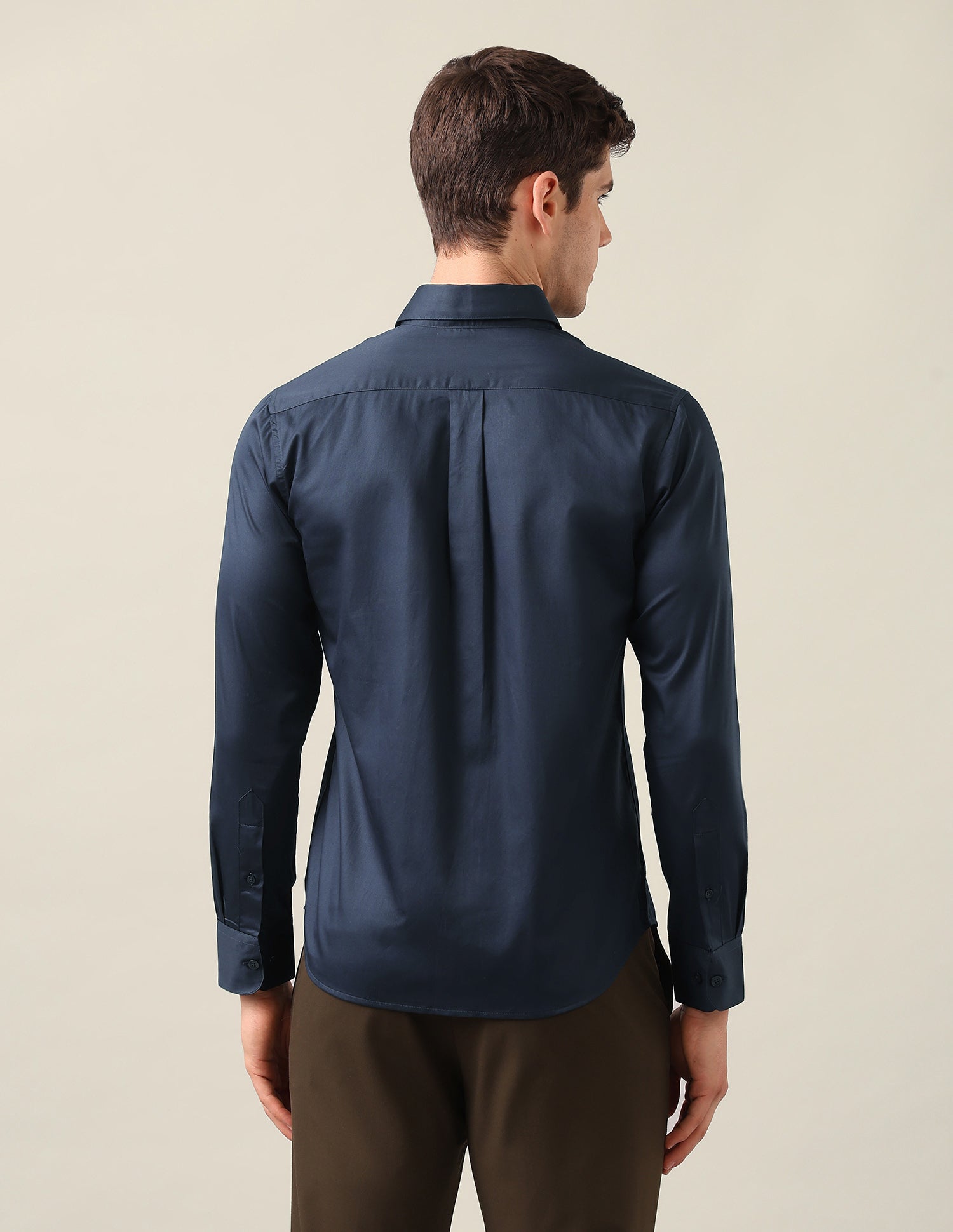 Satin Tailored Fit Shirt Navy - U.S. Polo Assn. India | Large