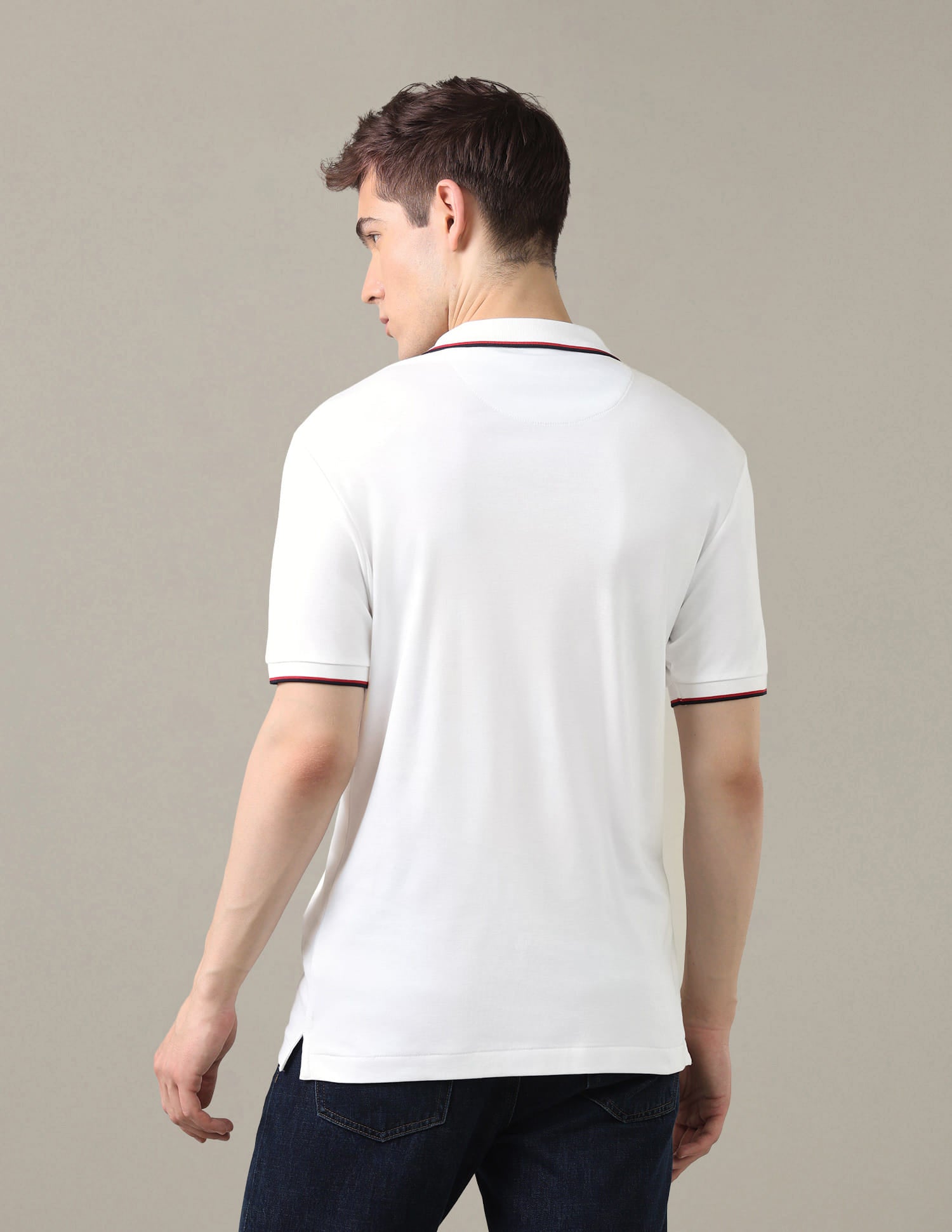 Solid Slim Fit Polo Shirt White - U.S. Polo Assn. India | Large