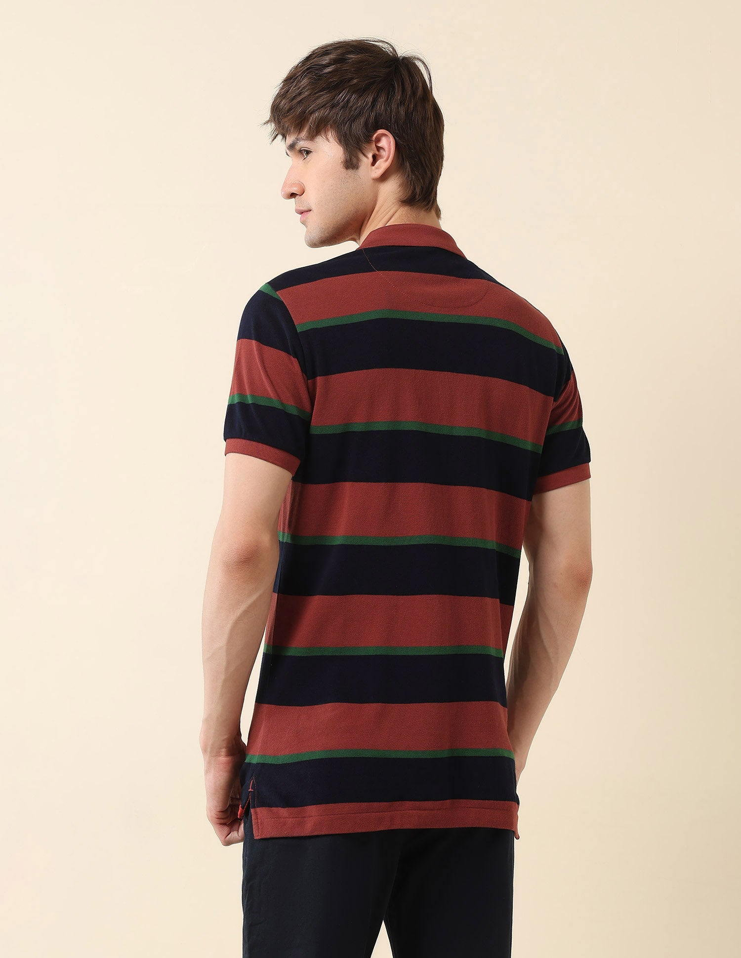 Horizontal Striped Gold Cup Polo Shirt Red - U.S. Polo Assn. India | Large