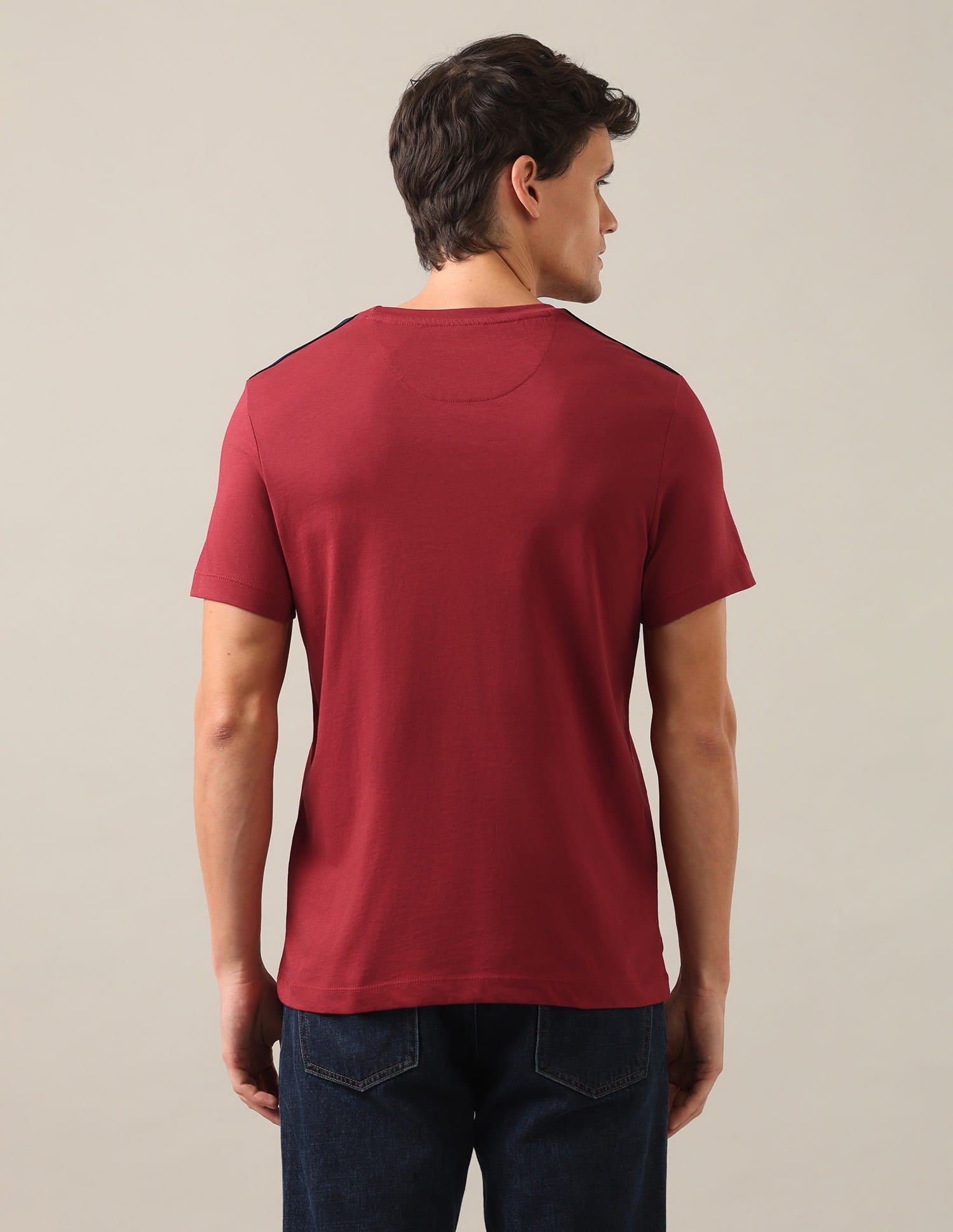Solid Regular Fit T-Shirt Red - U.S. Polo Assn. India | Large