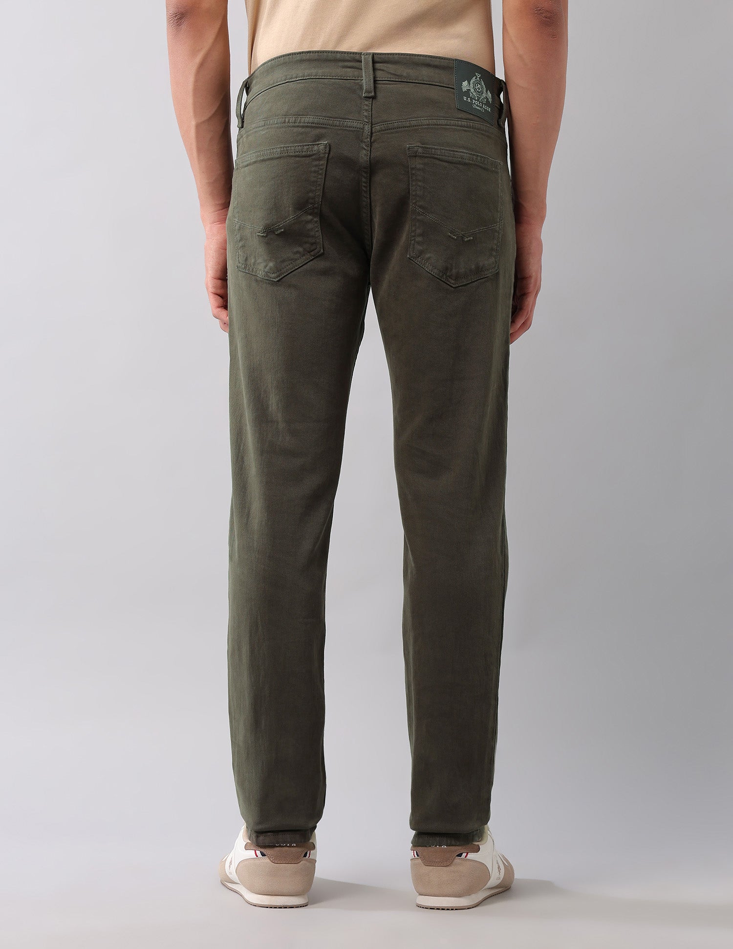 Brandon Slim Tapered Fit Green Jeans Olive - U.S. POLO ASSN. | Large