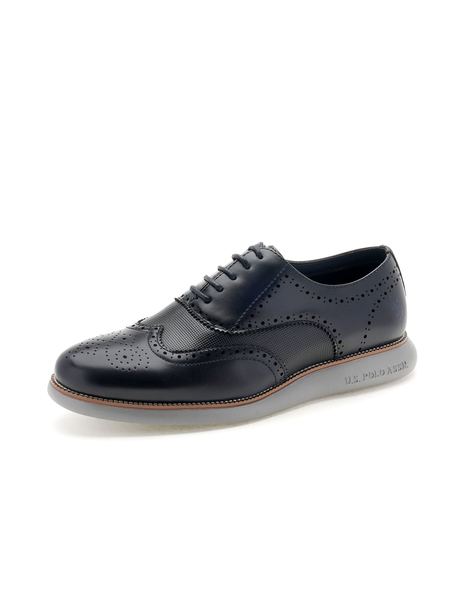 Men Marco Navy Work Casuals Lace Up Shoes Blue - U.S. Polo Assn. India | Large