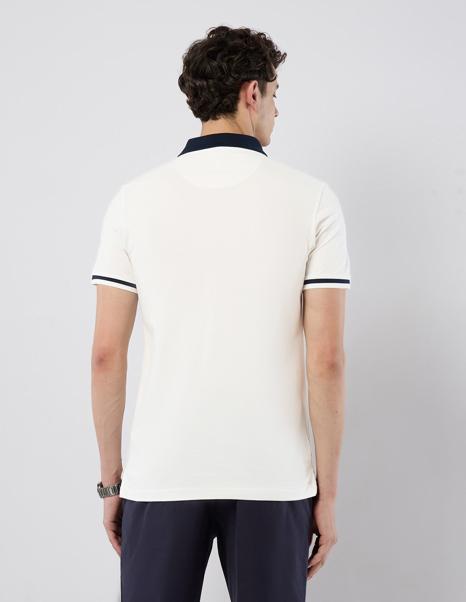 Brand Embroidered Slim Fit Polo Shirt Off White - U.S. POLO ASSN. | Large