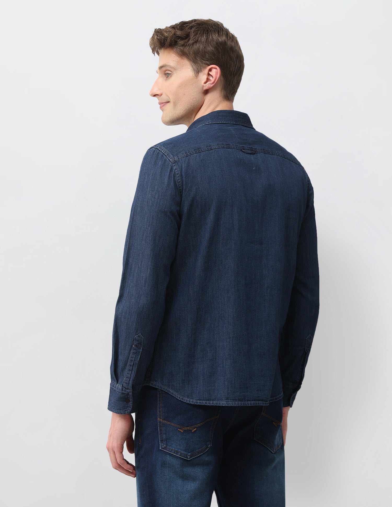 Solid Comfort Fit Shirt Indigo - U.S. Polo Assn. India | Large