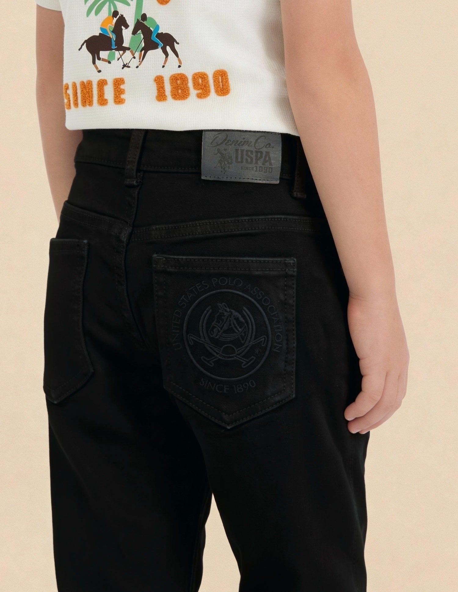 Boys Slim Fit Jeans Black - U.S. Polo Assn. India | Large