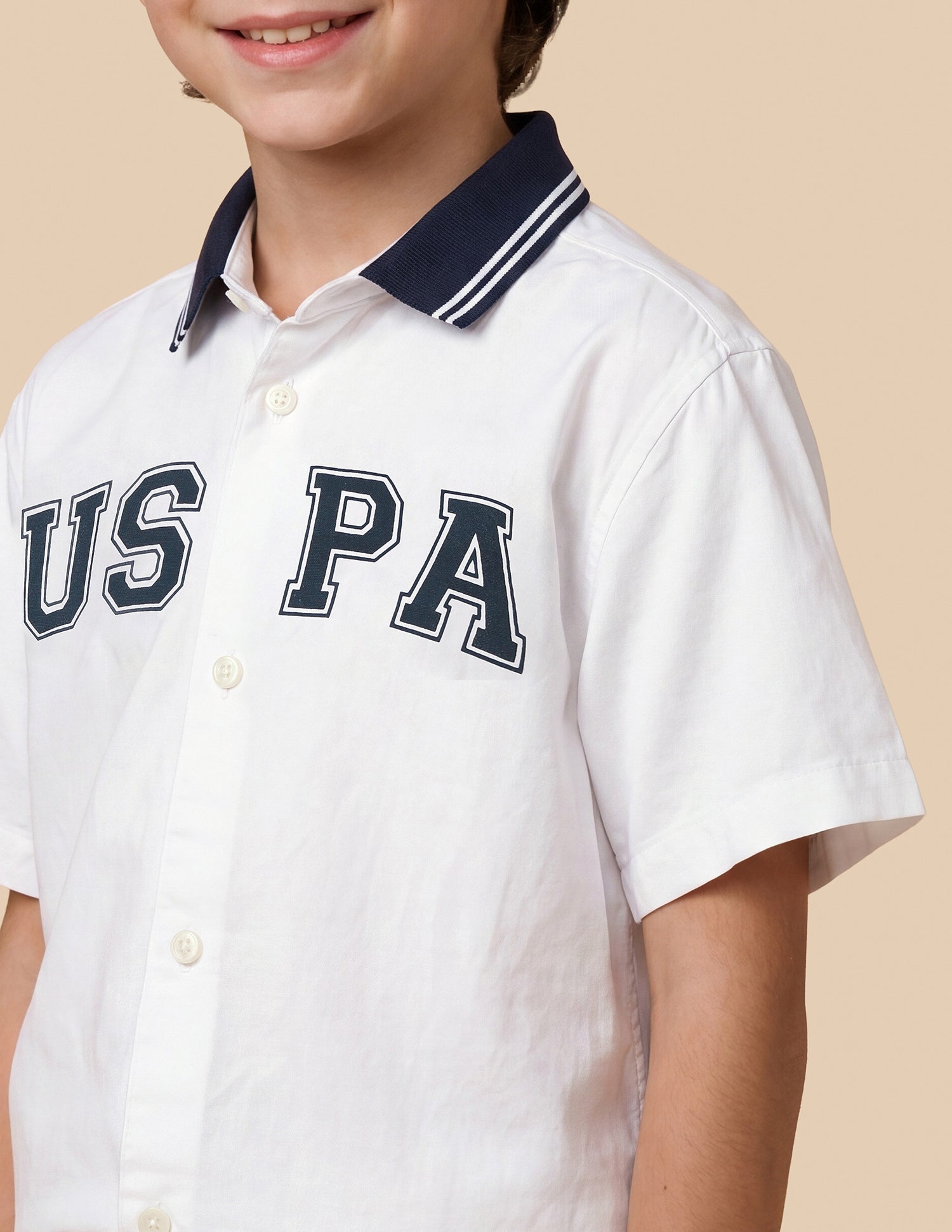 Brand Printed Oxford Shirt White - U.S. Polo Assn. India | Large