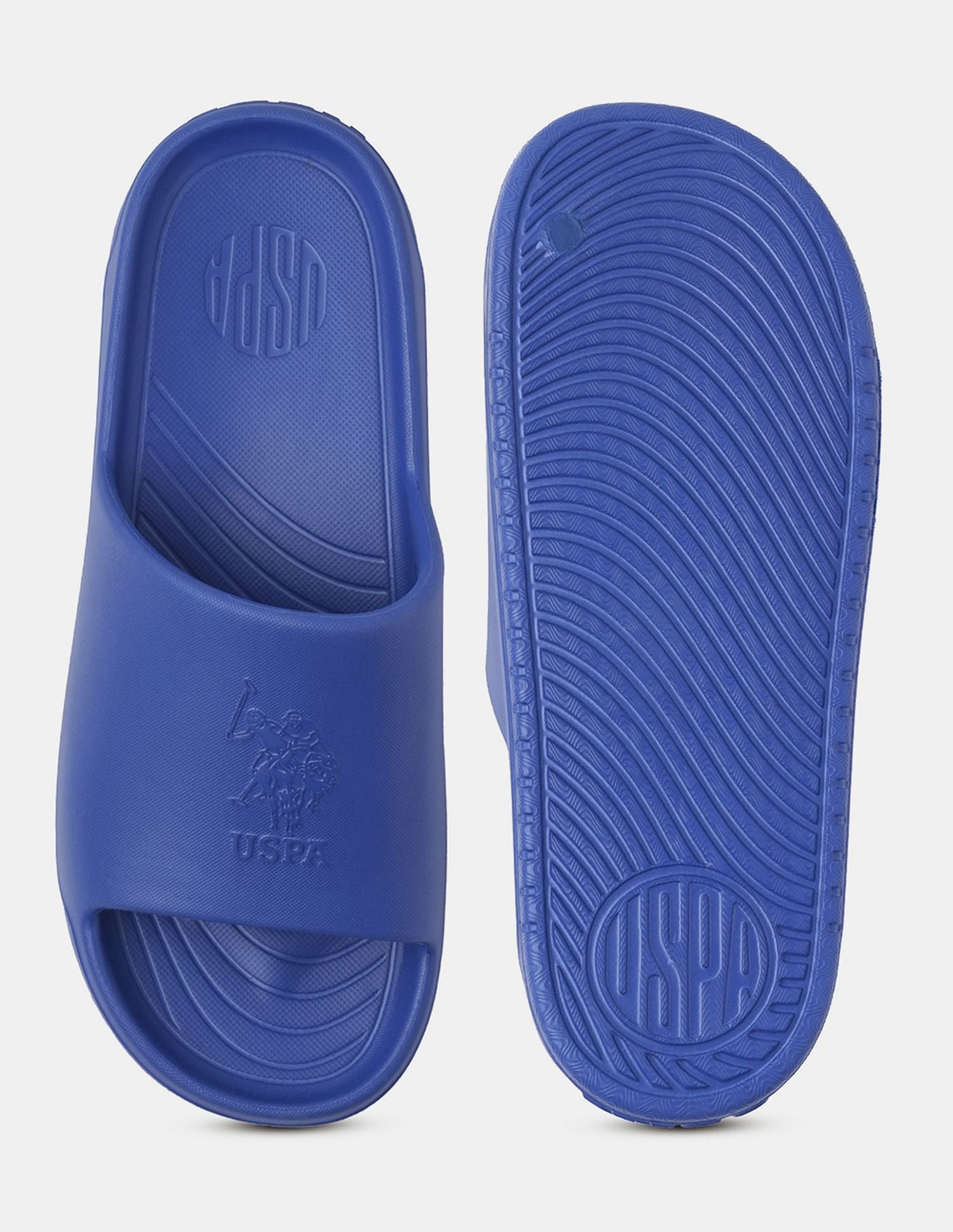 Men Palmer Open Toe Slippers Blue - U.S. POLO ASSN. | Large