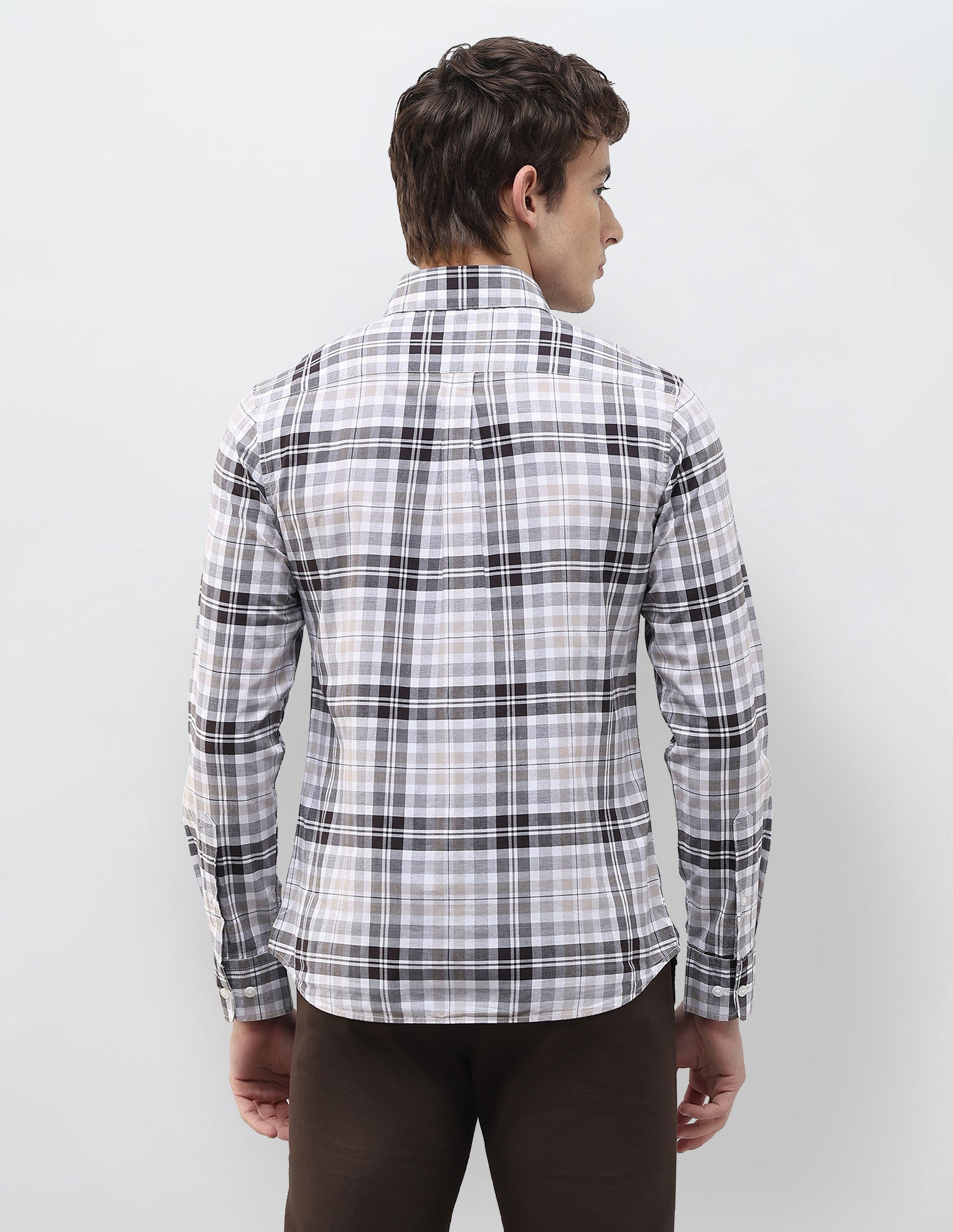 Tartan Checked Regular Fit Shirt Brown - U.S. Polo Assn. India | Large