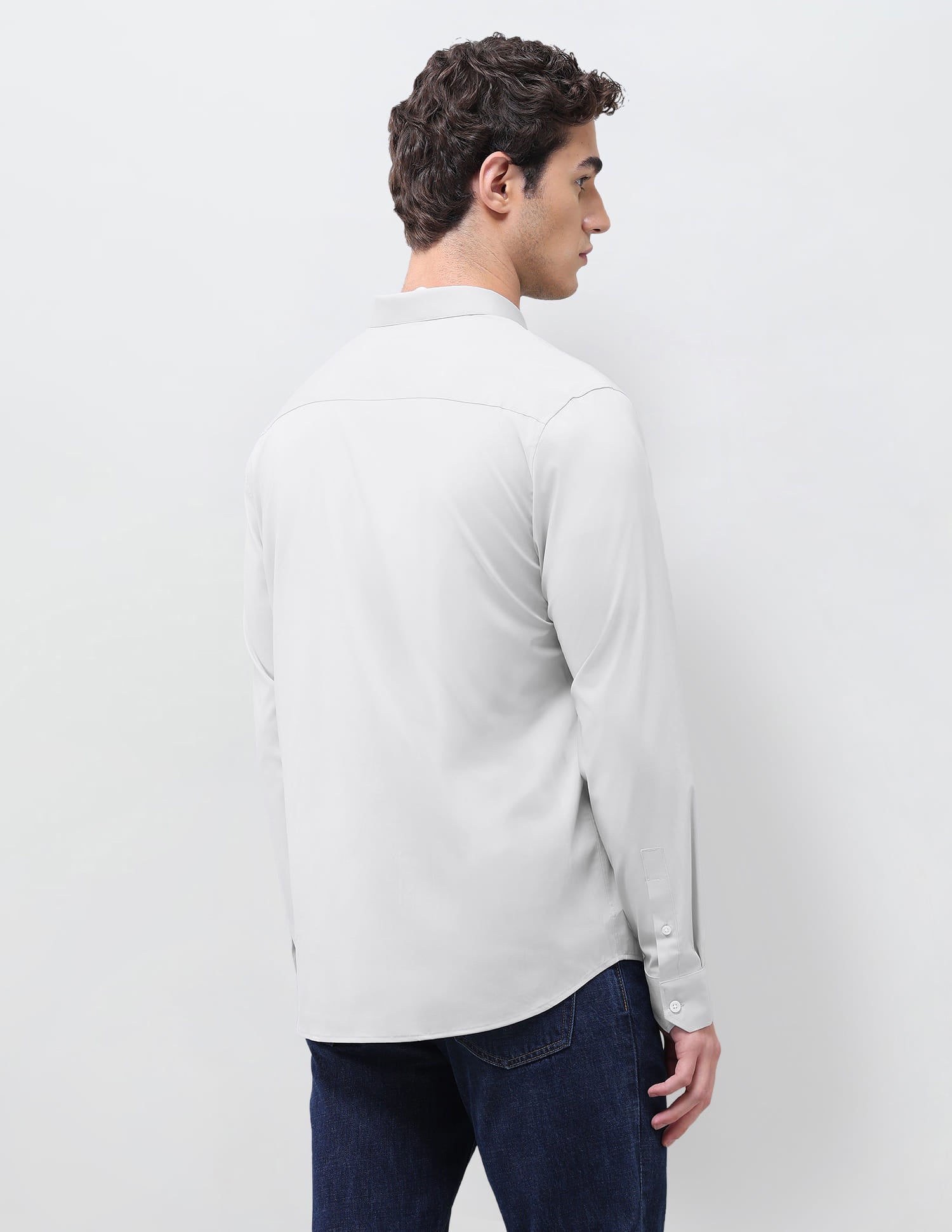 Solid Regular Fit Shirt Grey - U.S. Polo Assn. India | Large