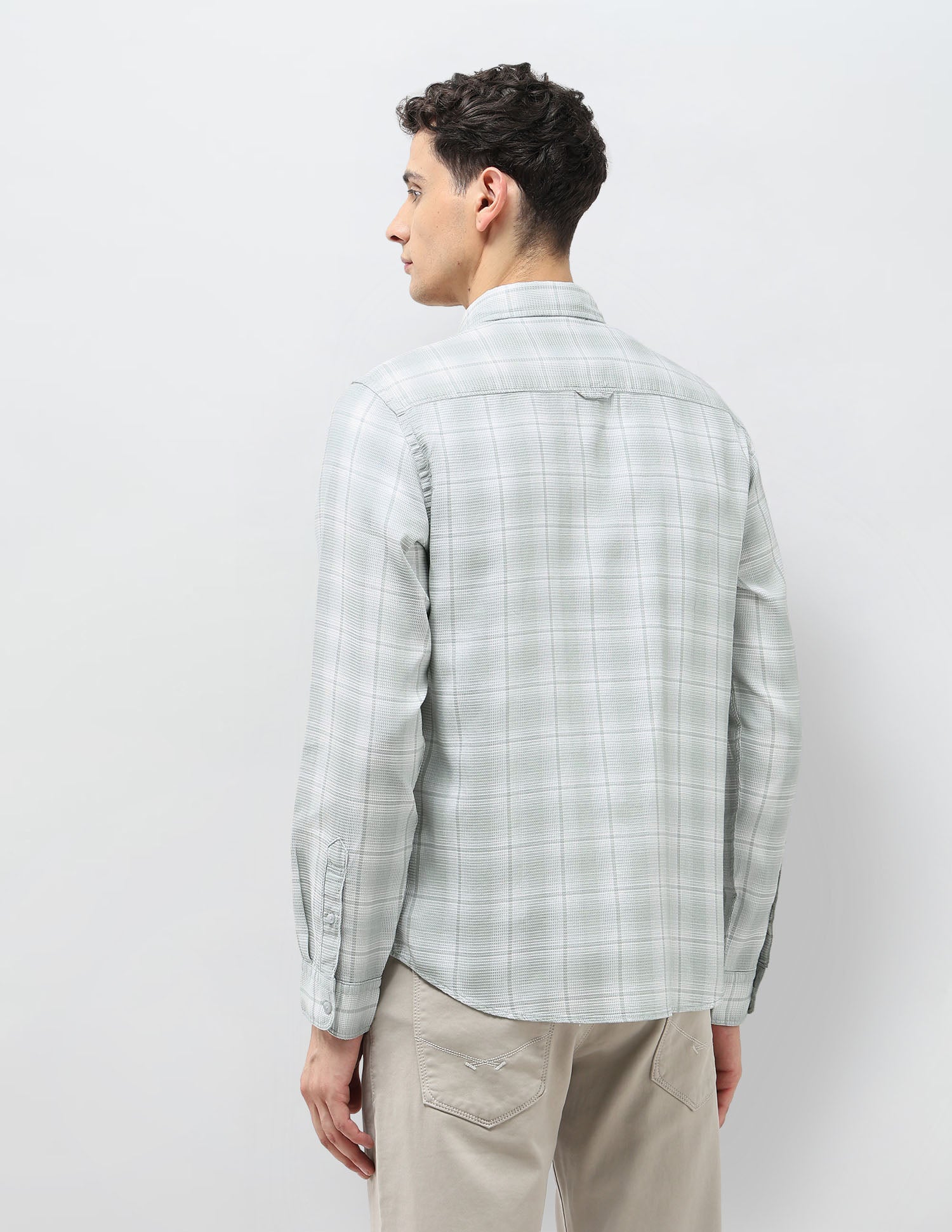 Dobby Regular Fit Shirt Light Green - U.S. POLO ASSN. | Large