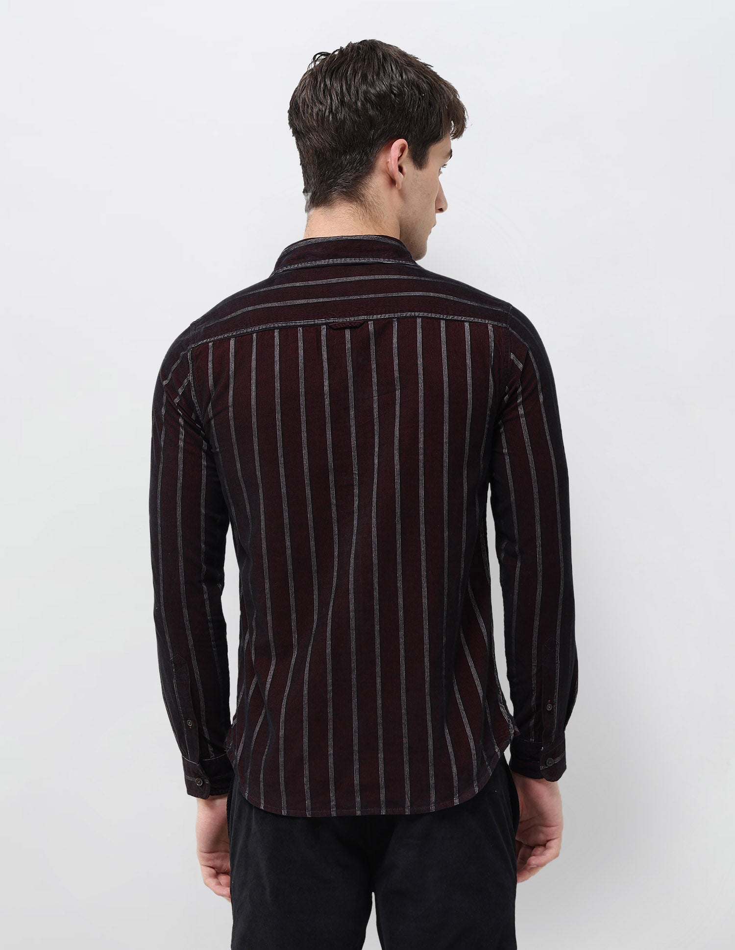 Vertical Striped Corduroy Shirt Wine - U.S. POLO ASSN. | Large