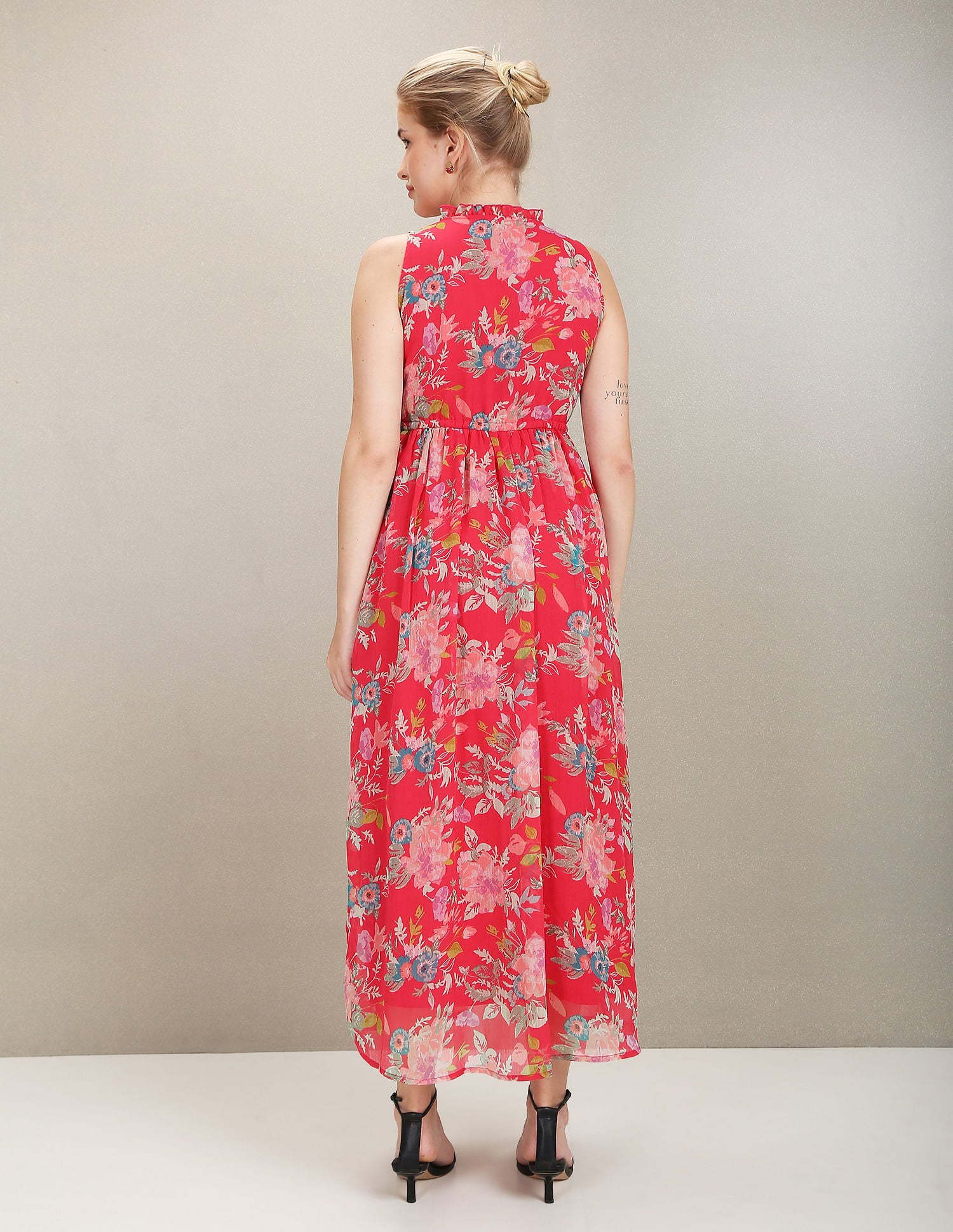 Floral Print Maxi Dress Red - U.S. Polo Assn. India | Large