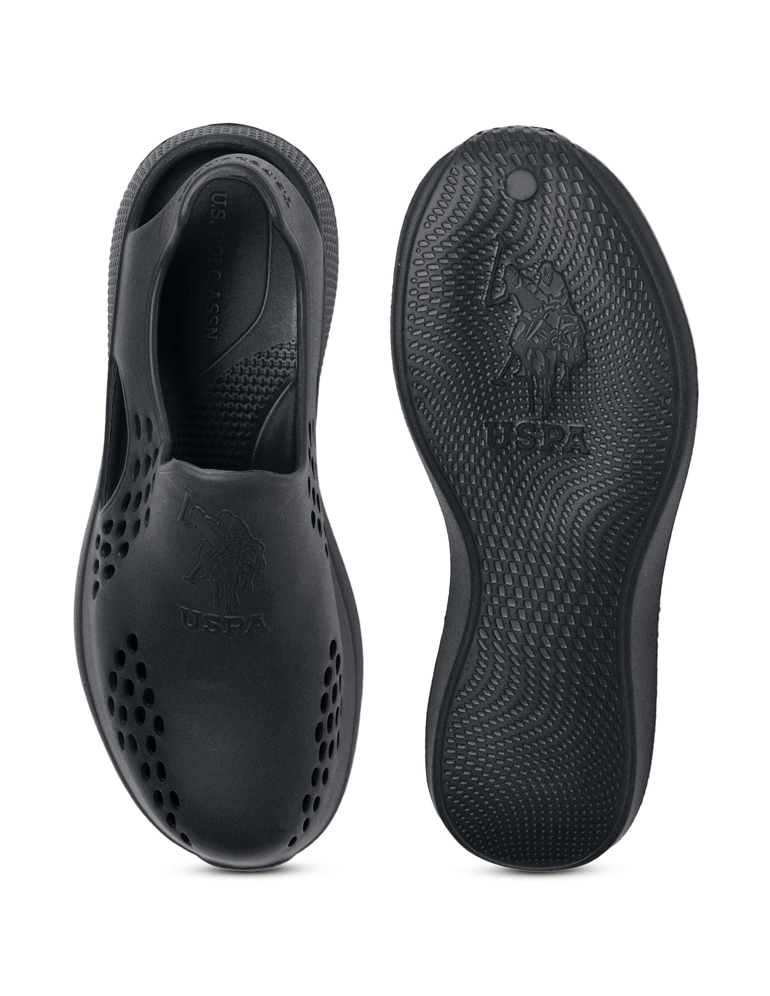 Men Noan Black Foam Walk Clogs Black - U.S. POLO ASSN. | Large