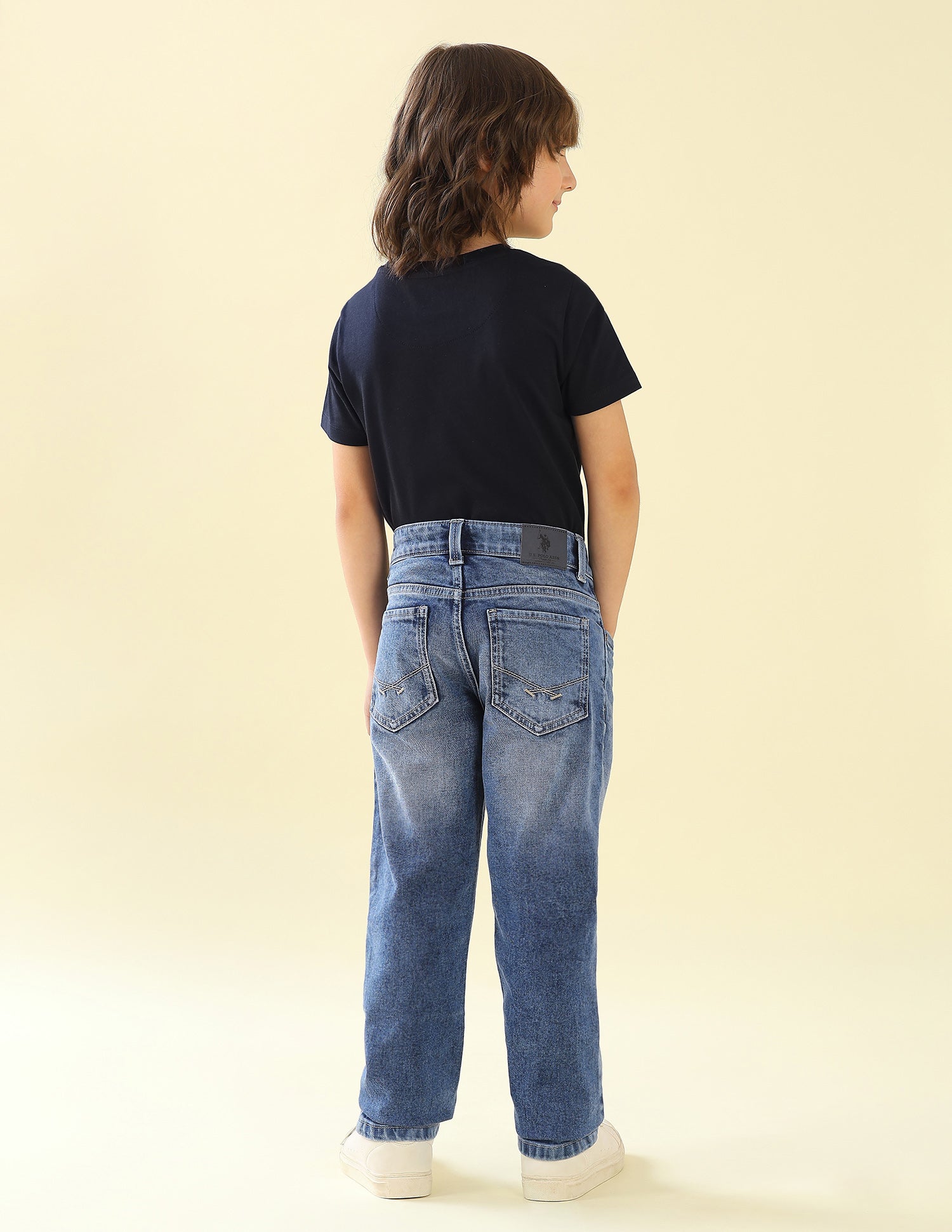 Relaxed Fit Whiskered Jeans Light Indigo - U.S. Polo Assn. India | Large