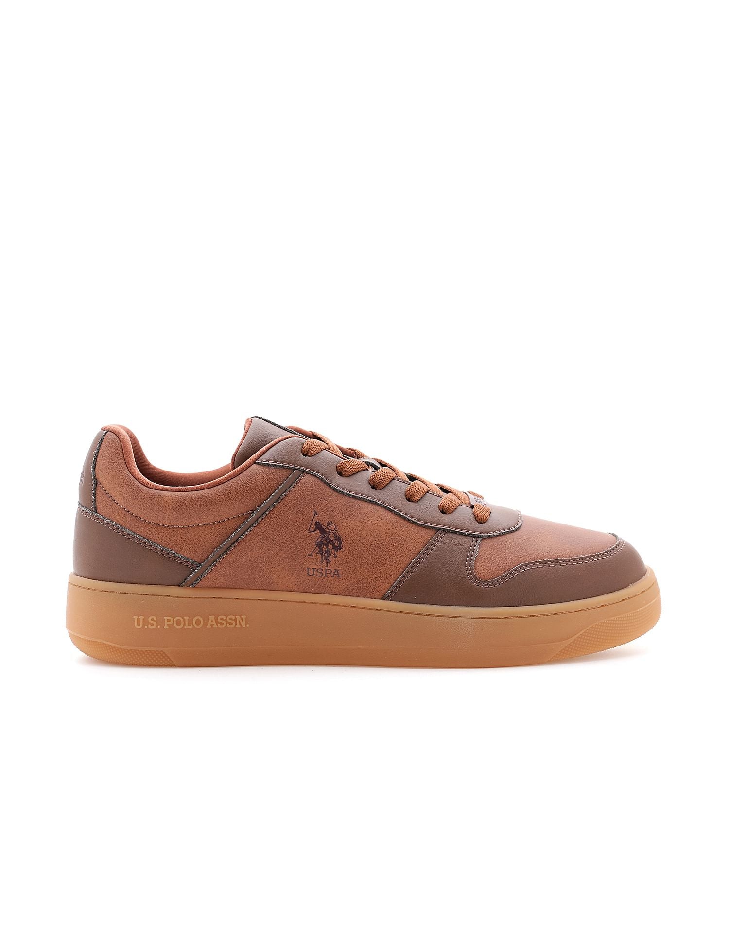 Men Colour Block Jaxon Sneakers Tan and Brown - U.S. POLO ASSN. | Large