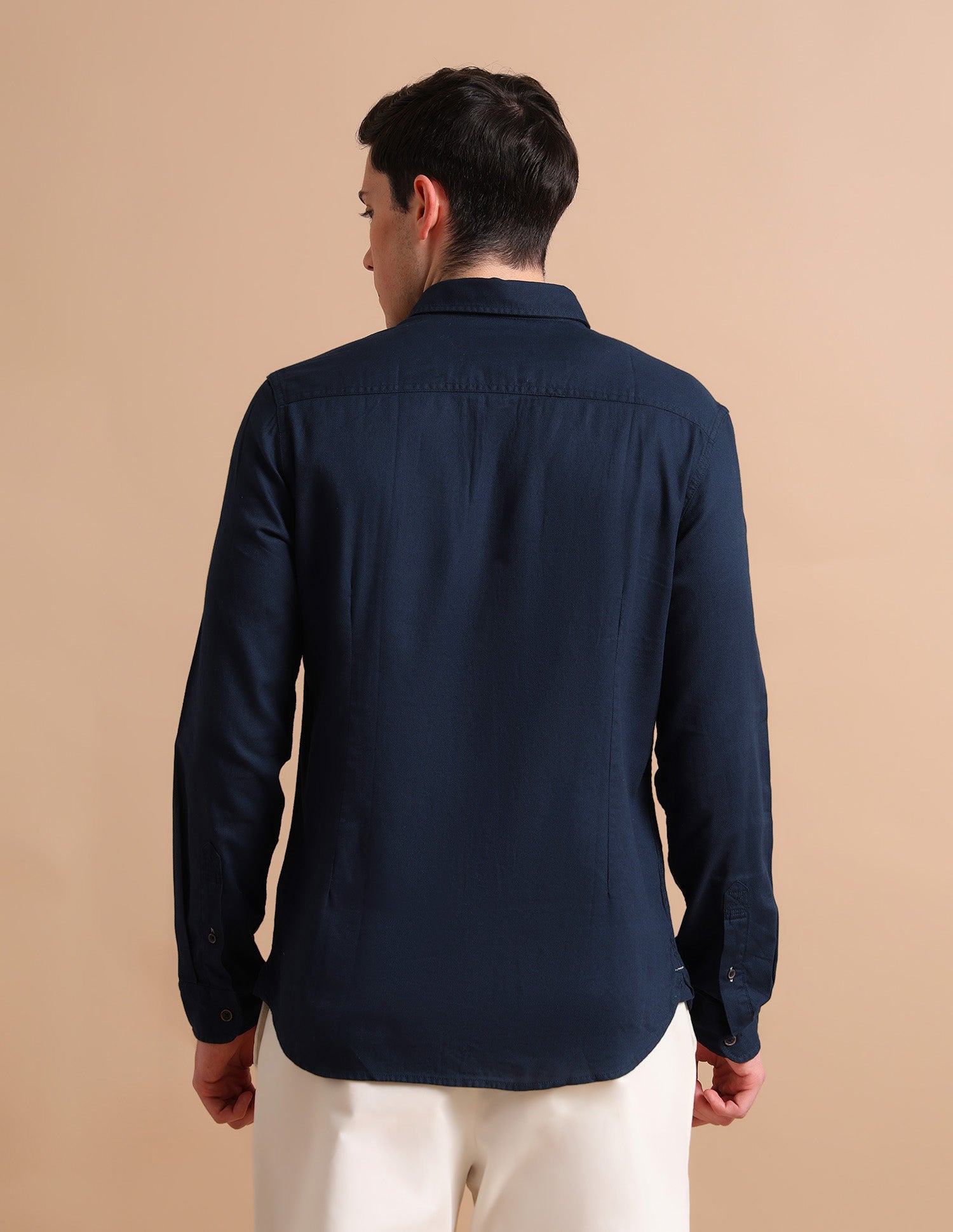 Spread Collar Dobby Formal Shirt Navy - U.S. POLO ASSN. | Large