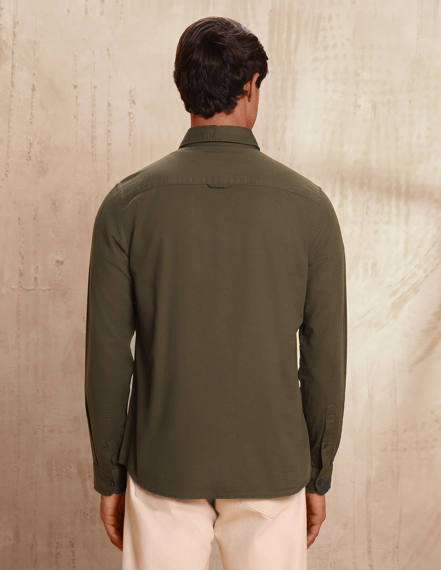 Slim Fit Pure Cotton Shirt Olive - U.S. POLO ASSN. | Large