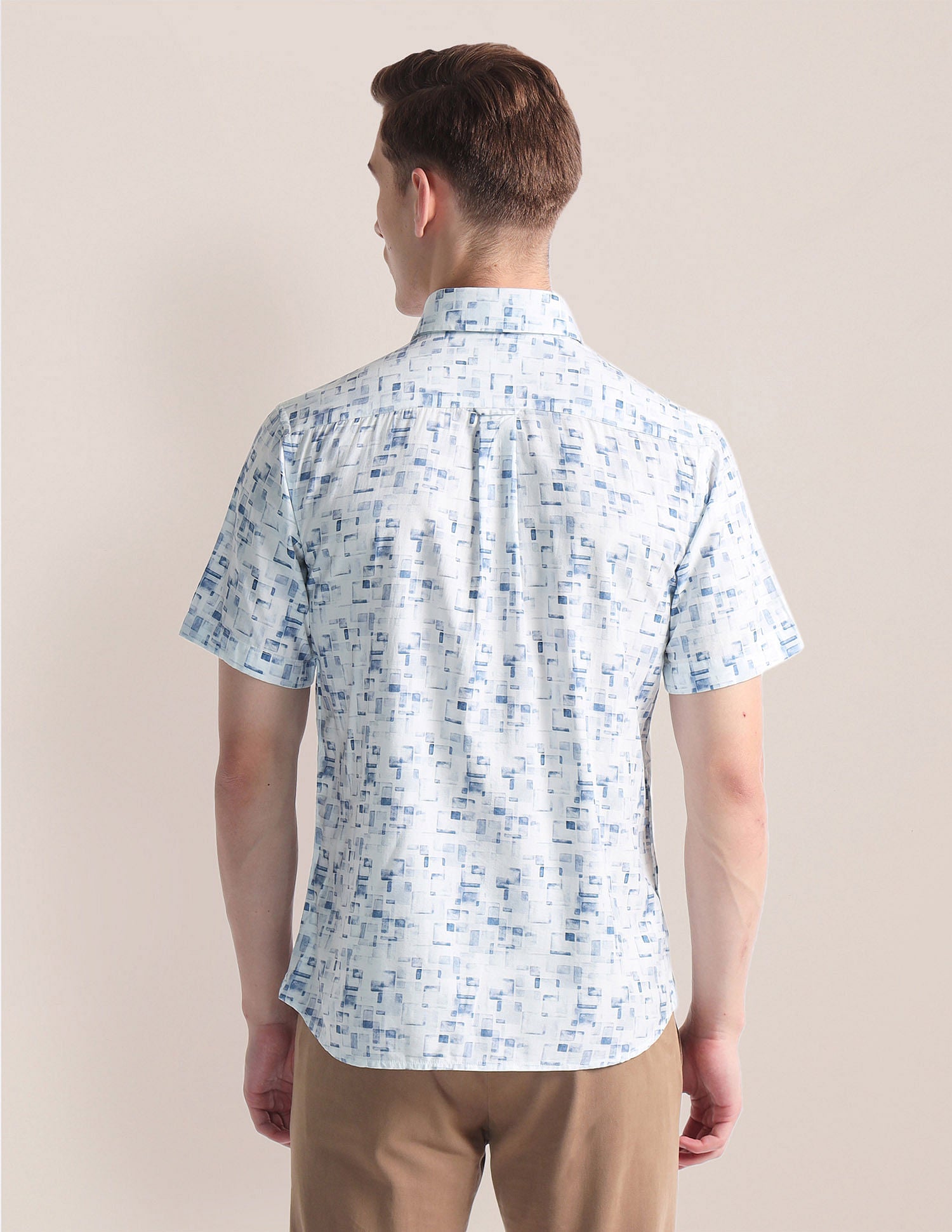 Abstract Print Twill Shirt Blue - U.S. Polo Assn. India | Large