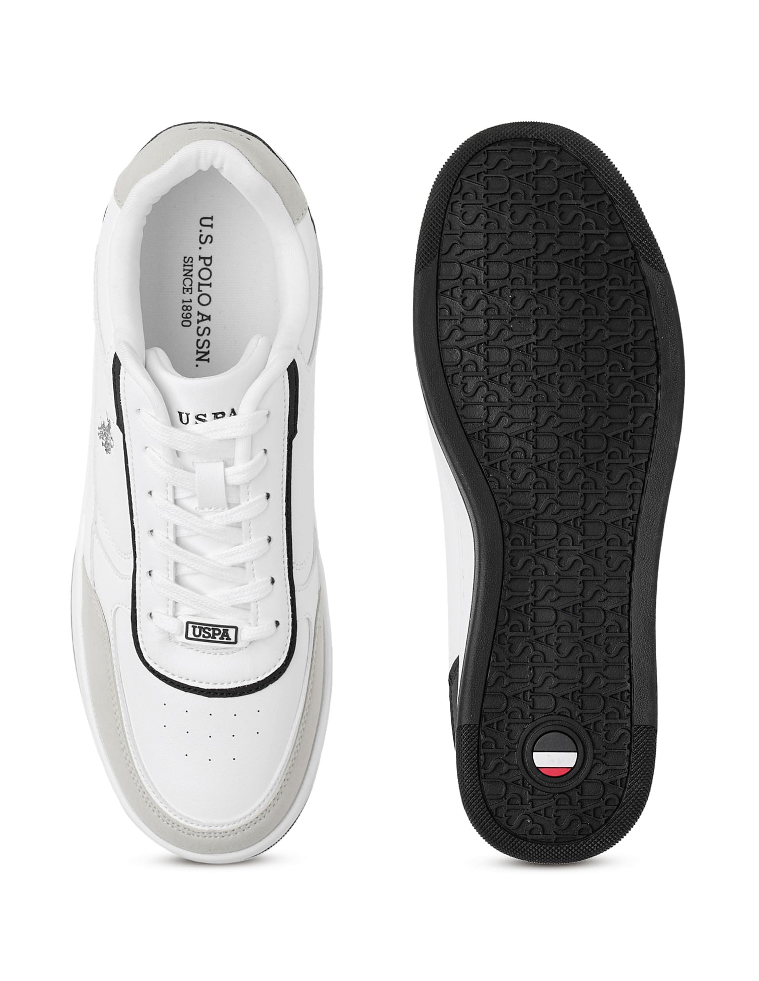 Men Trenno White Retro Court Sneakers White - U.S. POLO ASSN. | Large