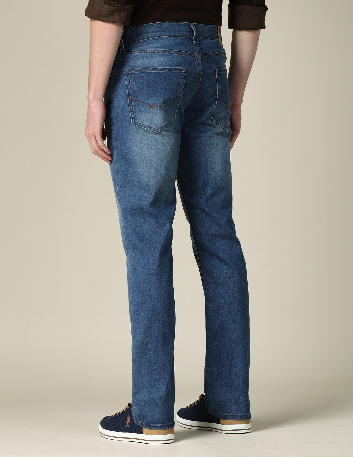 Harold Slim Straight Fit Blue Jeans Medium Indigo - U.S. POLO ASSN. | Large