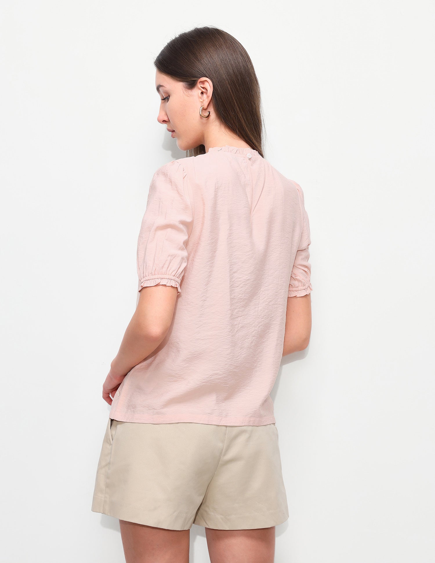 Solid Lace Regular Fit Top Light Pink - U.S. Polo Assn. India | Large