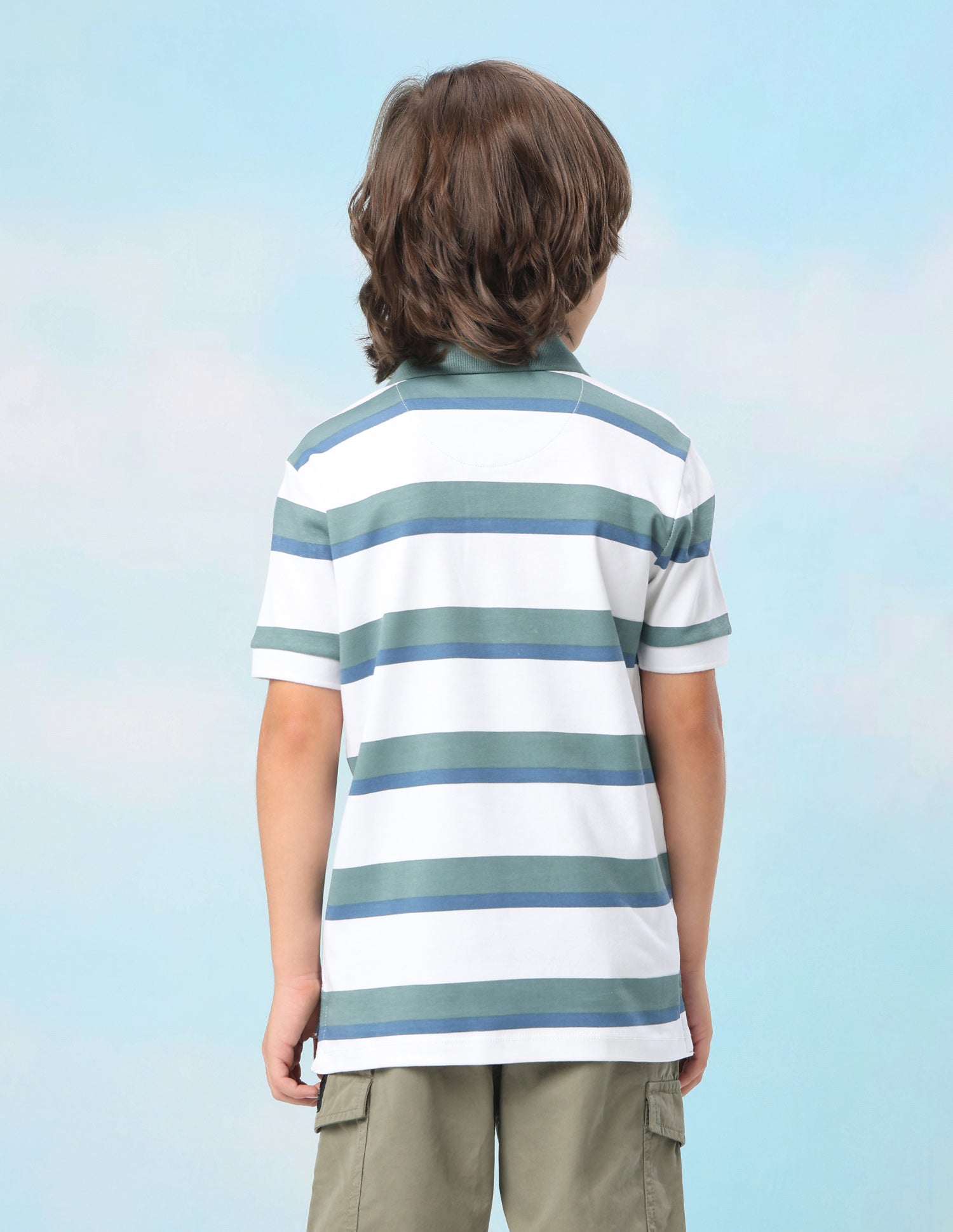 Horizontal Striped Regular Fit Polo Shirt Green - U.S. Polo Assn. India | Large