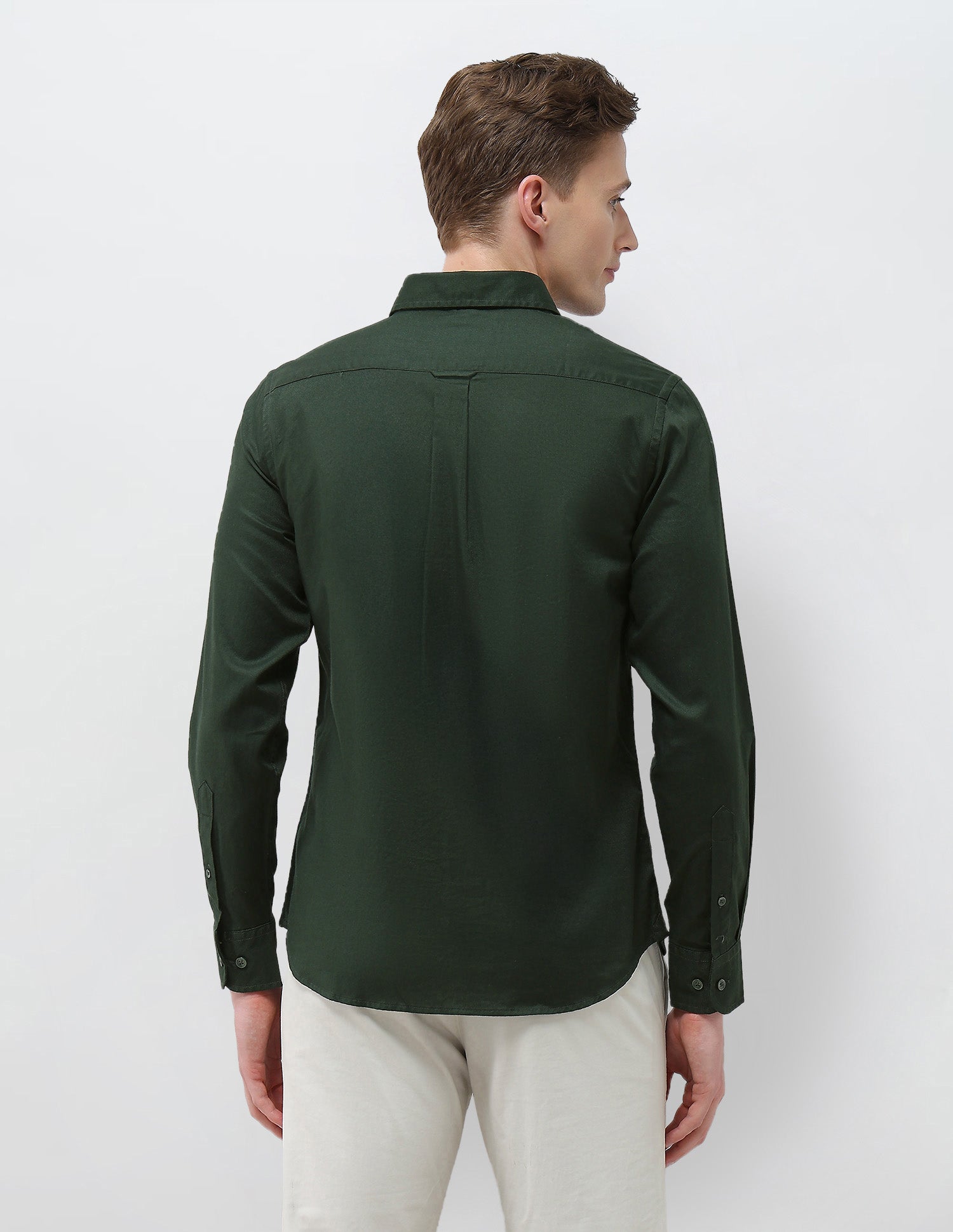 New Port Marina Dobby Shirt Dark Olive - U.S. Polo Assn. India | Large