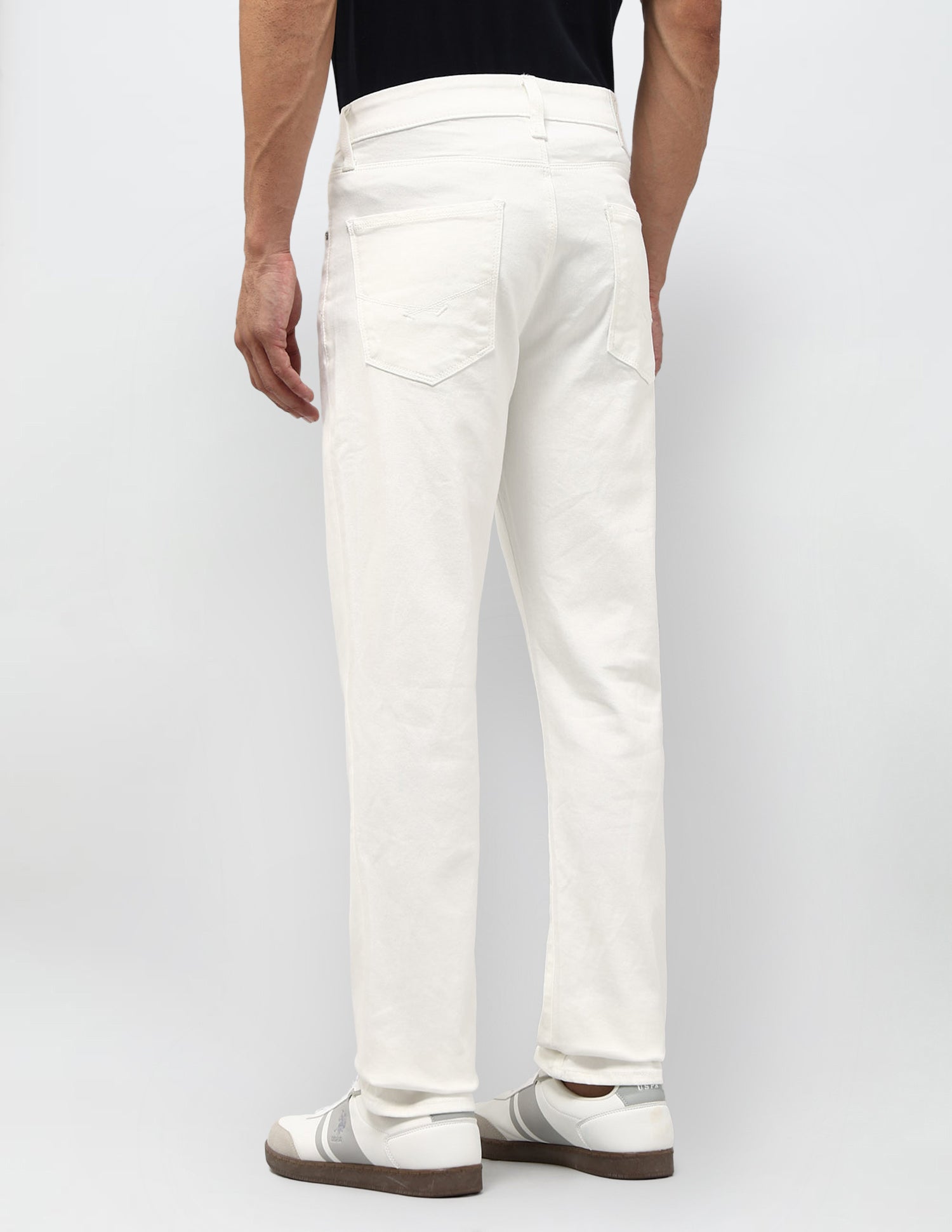 Harold Slim Straight Fit White Jeans White - U.S. POLO ASSN. | Large