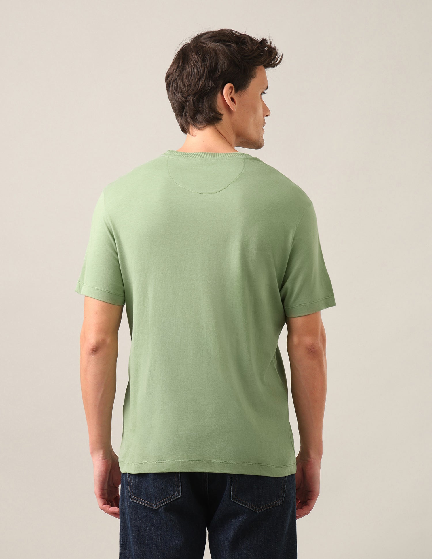Graphic Brand Printed Regular Fit T-Shirt Light Green - U.S. Polo Assn. India | Large