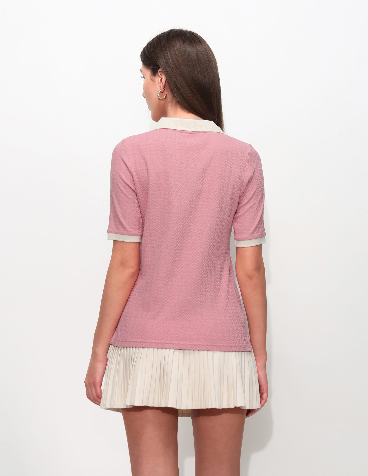 Regular Fit Textured Polo Shirt Pink - U.S. Polo Assn. India | Large