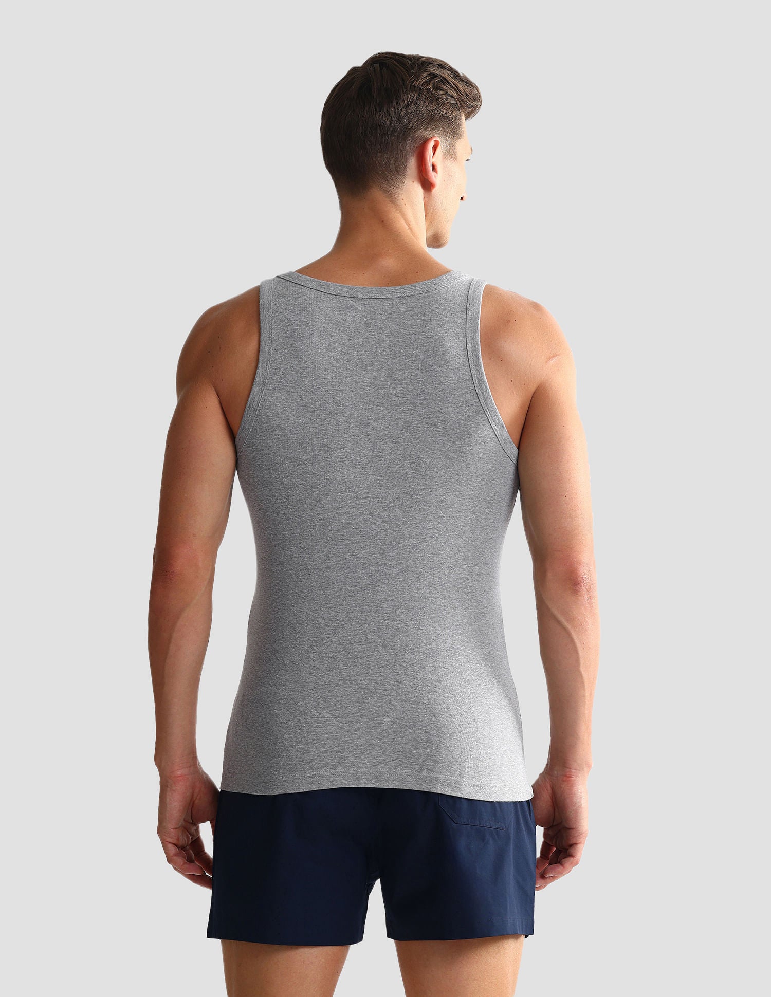 Pure Cotton EV006 Vest - Pack Of 2 Grey Melange - U.S. POLO ASSN. | Large