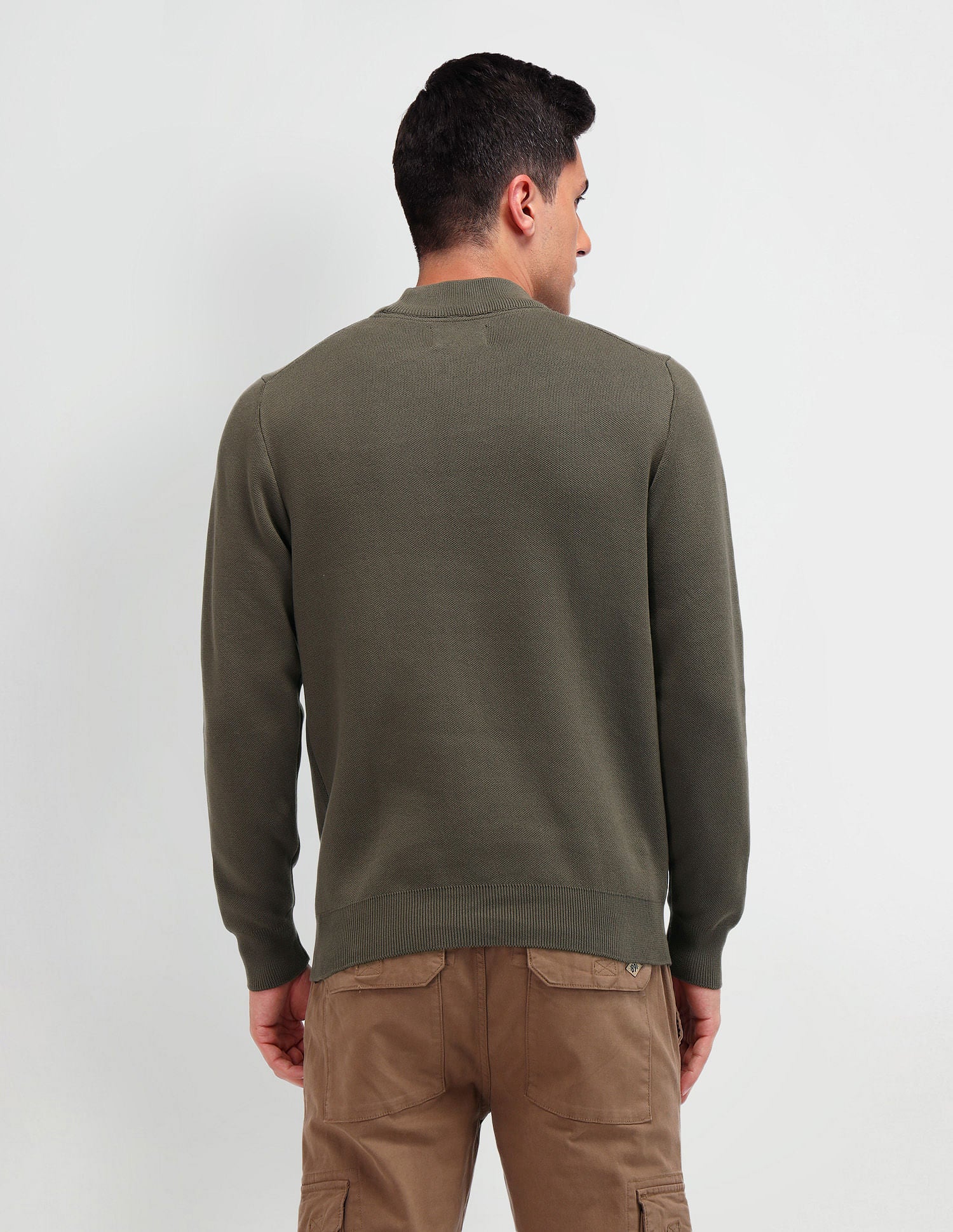 Regular Fit Solid Sweater Olive - U.S. POLO ASSN. | Large