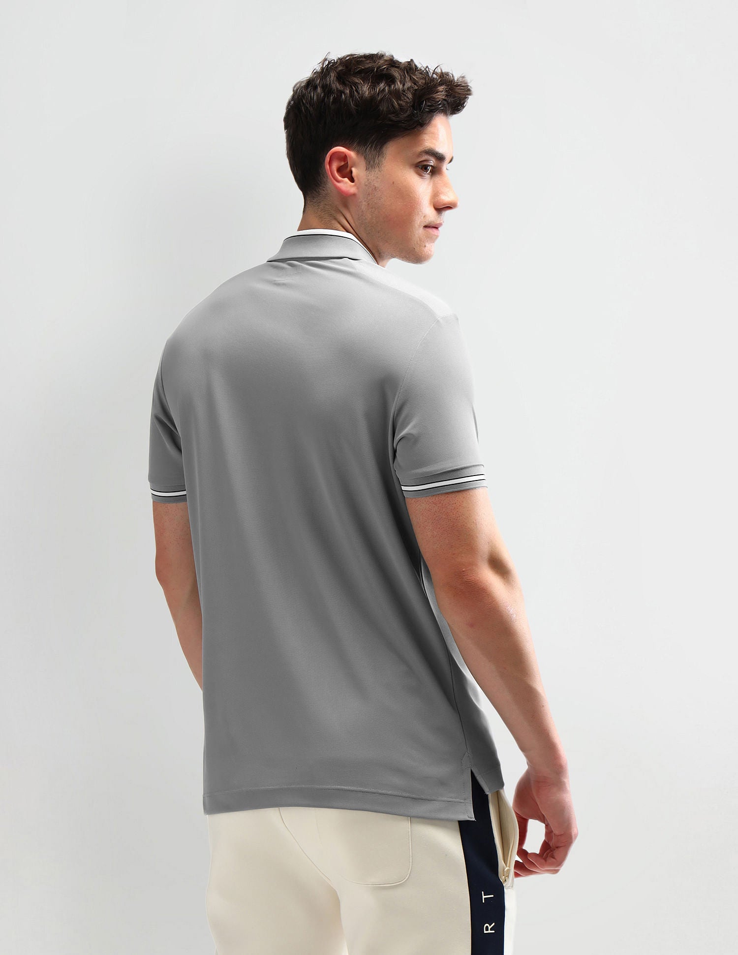 Slim Fit Solid Polo Shirt Dark Grey - U.S. Polo Assn. India | Large