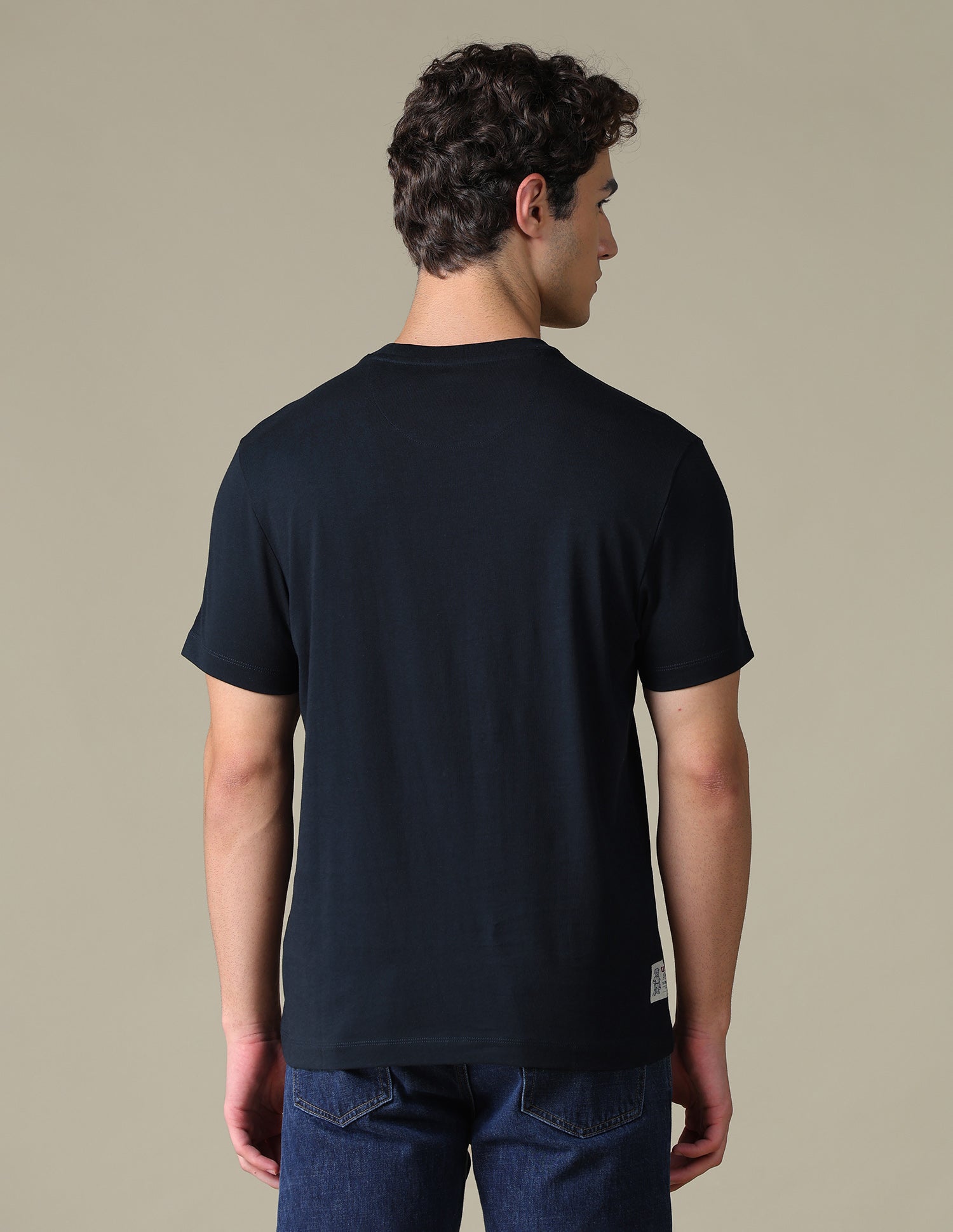 Graphic Brand Printed Slim Fit T-Shirt Navy - U.S. Polo Assn. India | Large