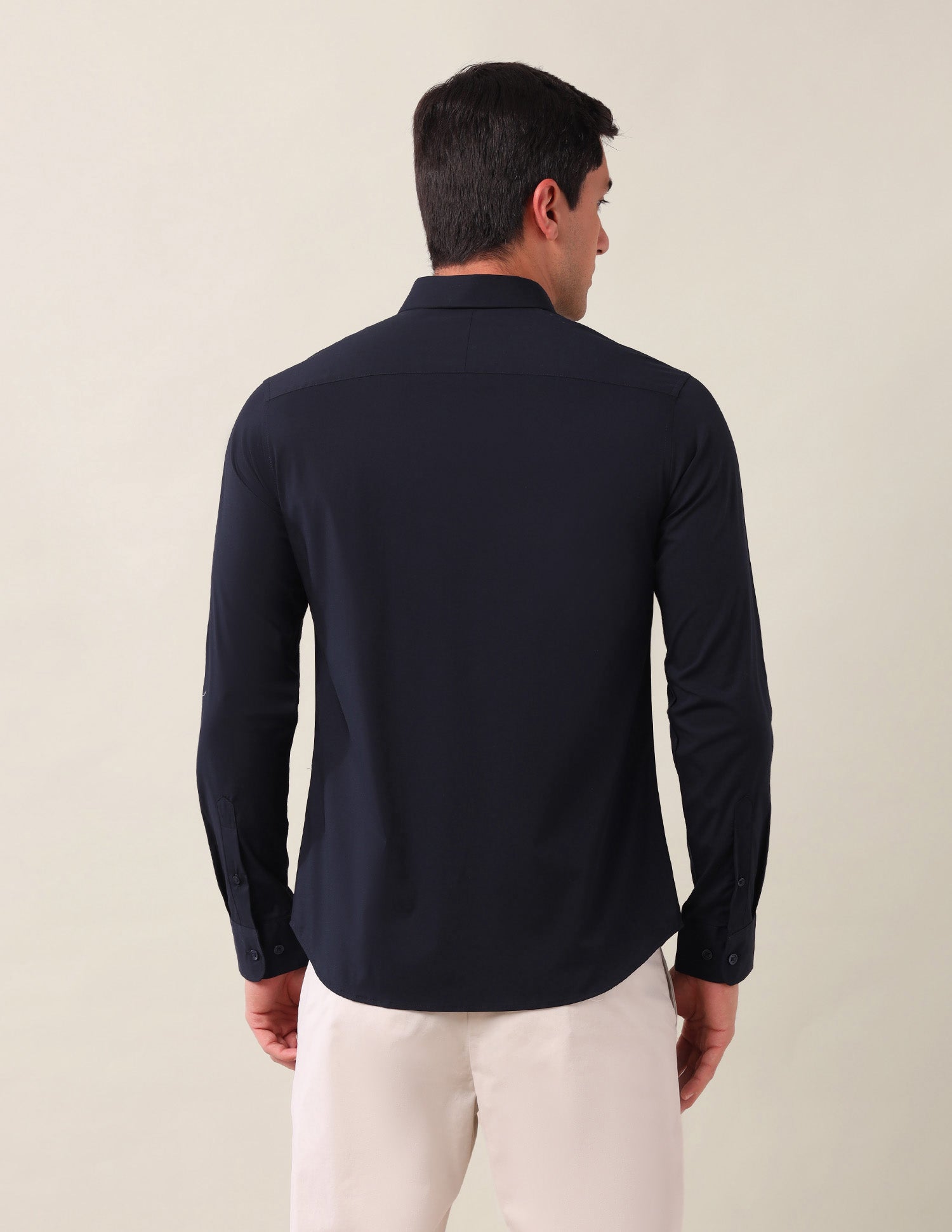 Tailored Fit Solid Shirt Navy - U.S. Polo Assn. India | Large
