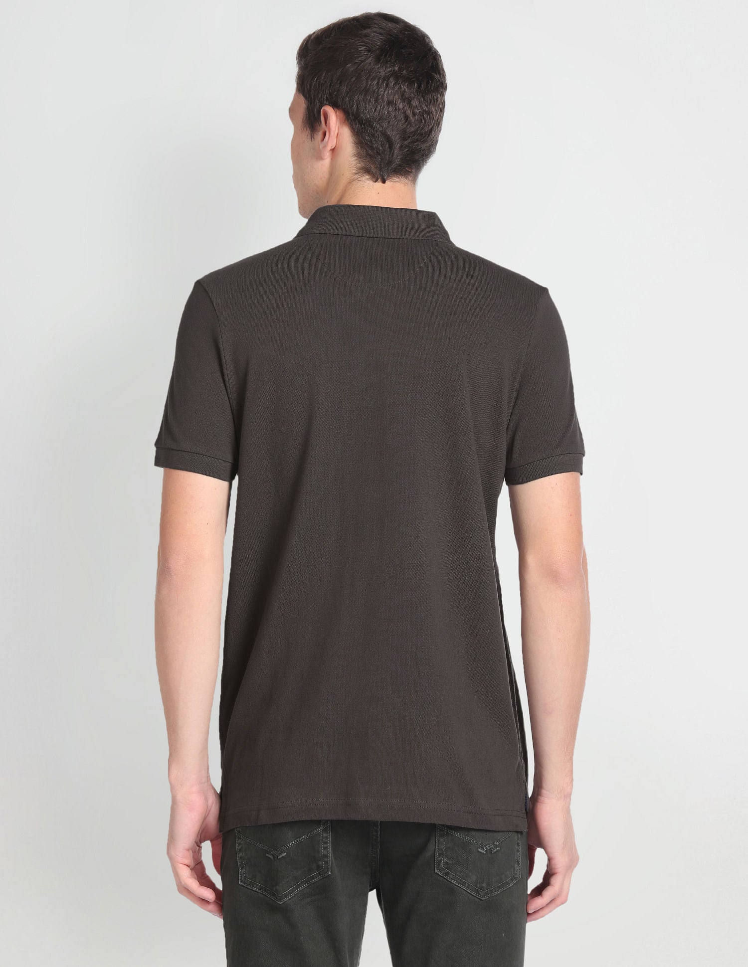 Solid Muscle Fit Polo Shirt Charcoal Grey - U.S. Polo Assn. India | Large