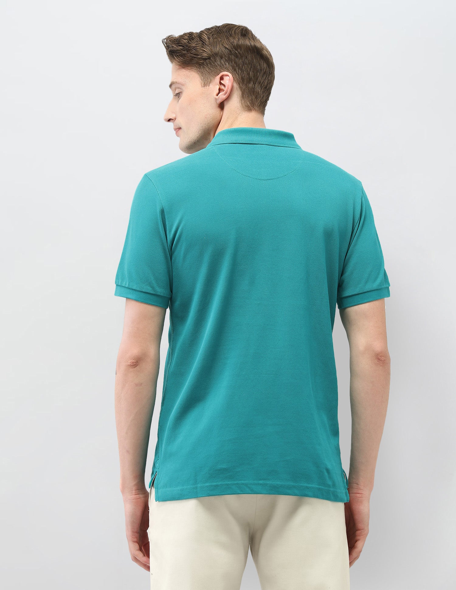 Solid Slim Fit Polo Shirt Green - U.S. Polo Assn. India | Large