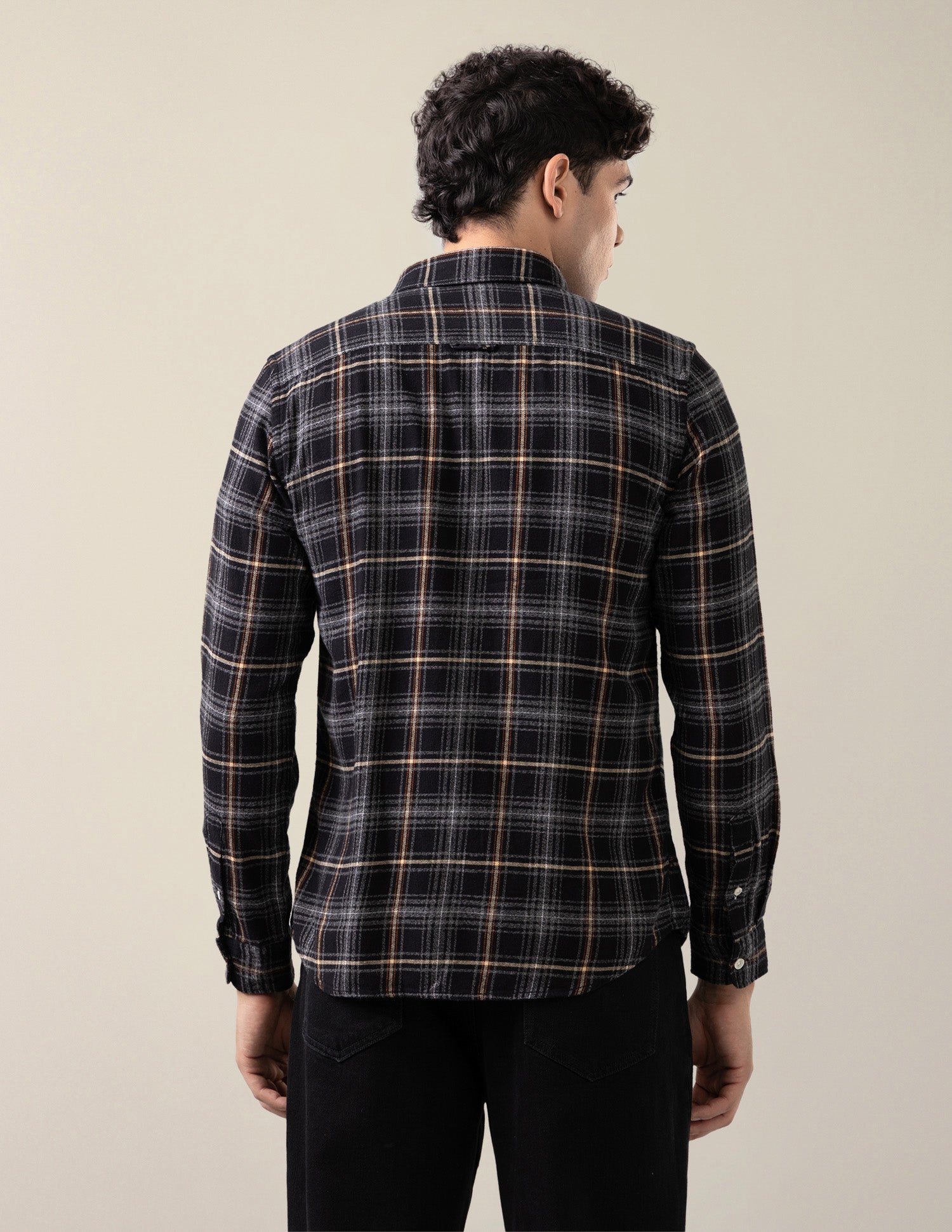Plaid Checked Twill Shirt Black - U.S. Polo Assn. India | Large