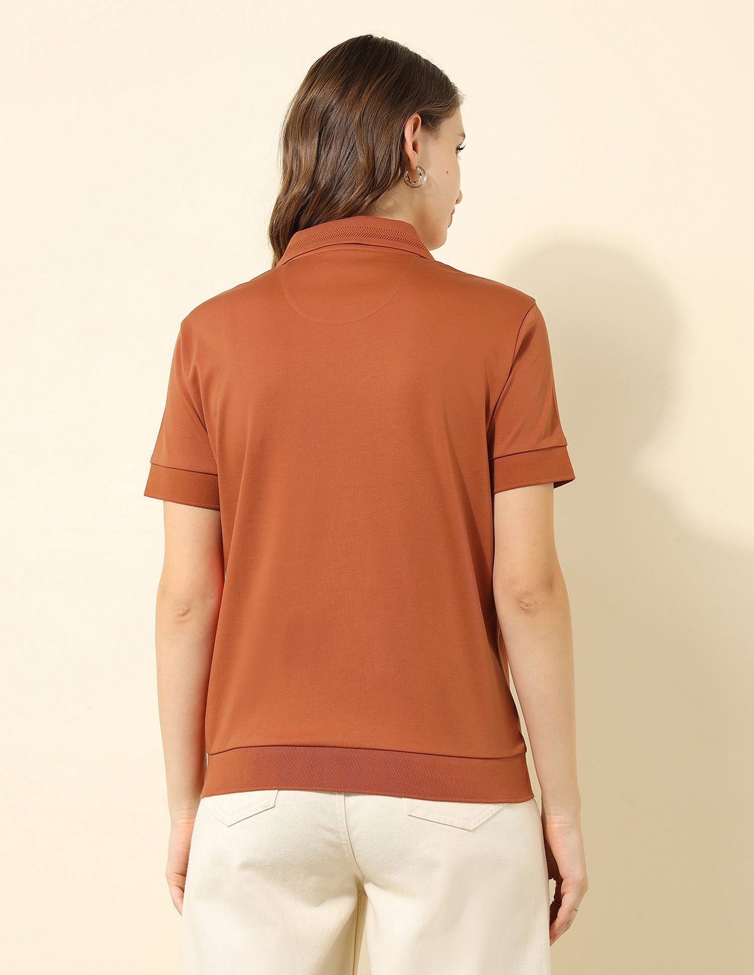 Boxy Fit Polo Shirt Rust - U.S. POLO ASSN. | Large