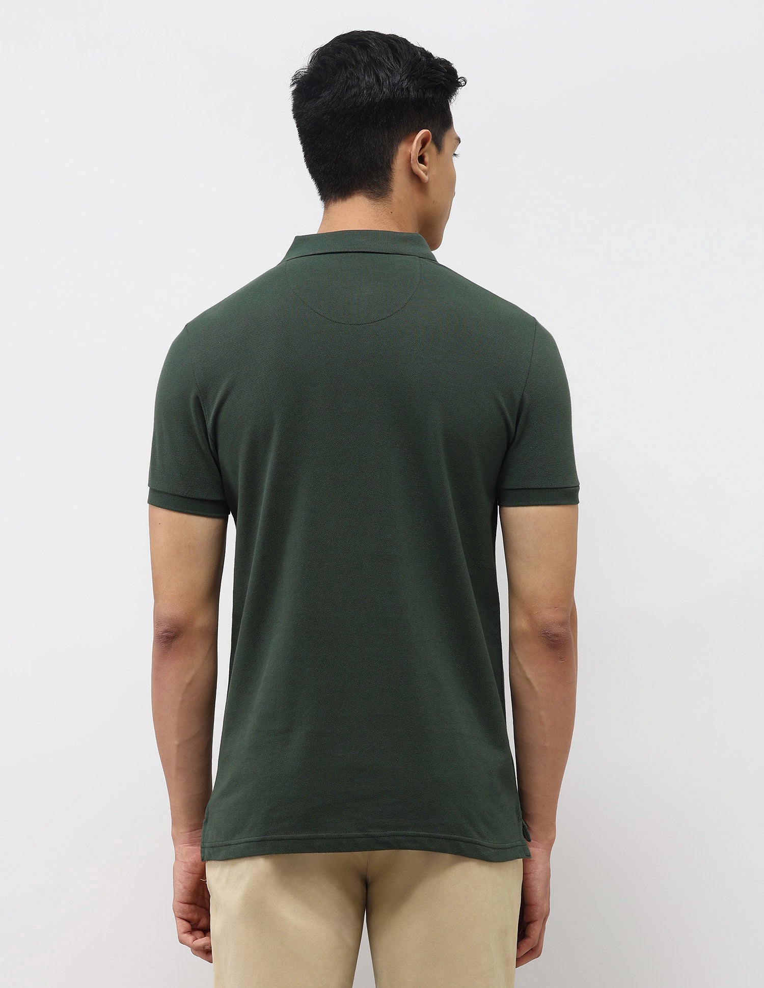 Graphic Printed Muscle Fit Polo Shirt Olive - U.S. Polo Assn. India | Large
