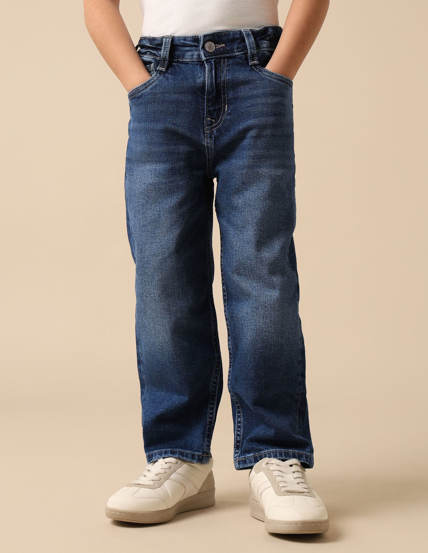 Boys Whiskered Baggy Fit Jeans Med Blue - U.S. POLO ASSN. | Large