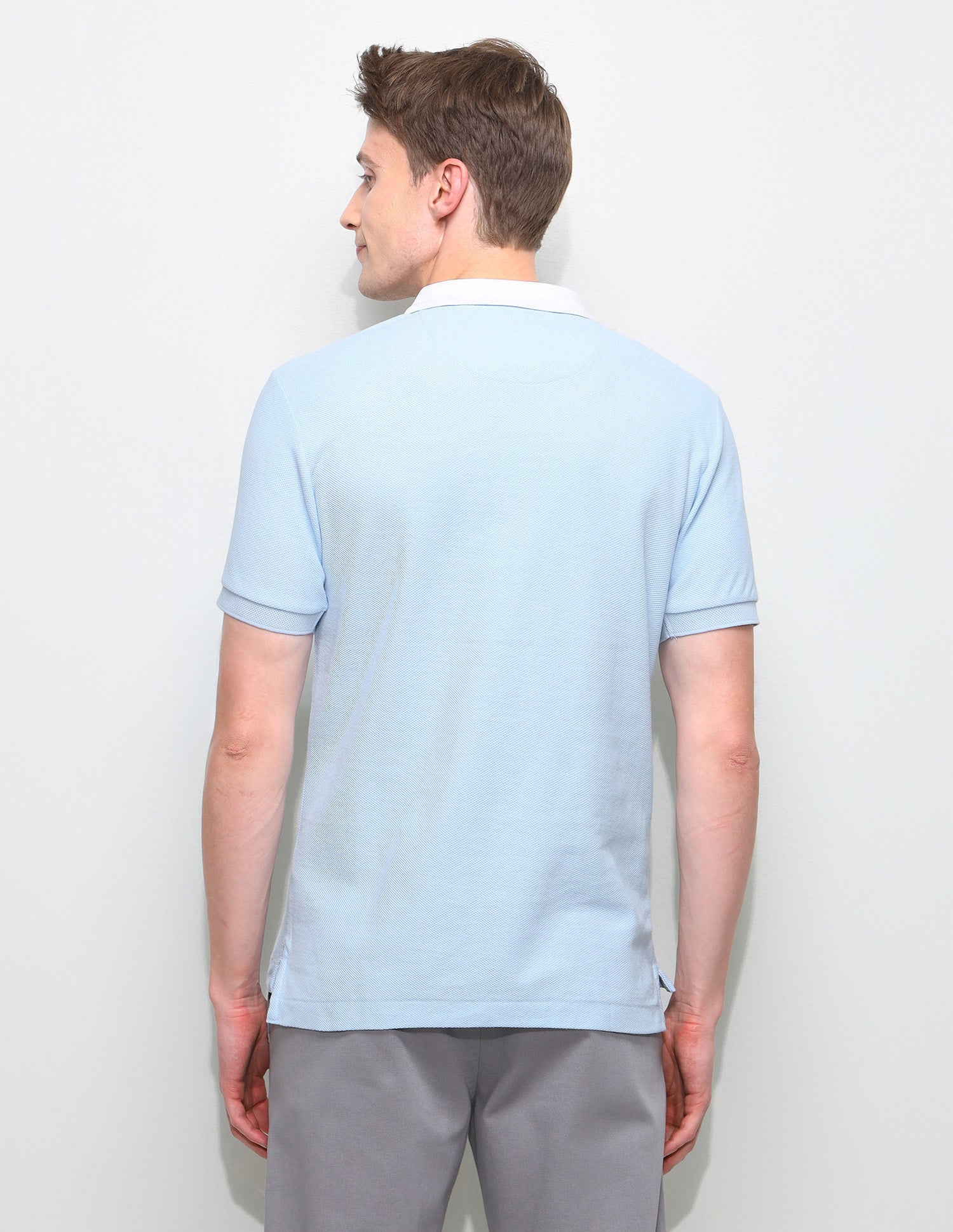 Brand Embroidered Slim Fit Polo Shirt Light Blue - U.S. Polo Assn. India | Large