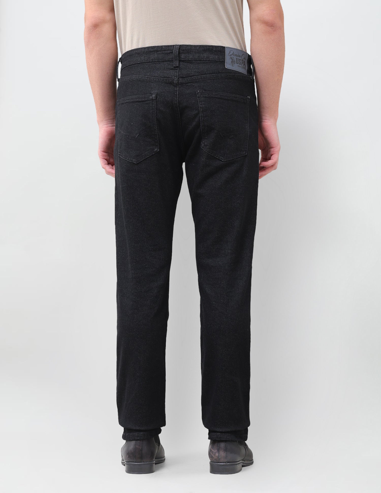 Harold Slim Straight Fit Black Jeans Black - U.S. Polo Assn. India | Large