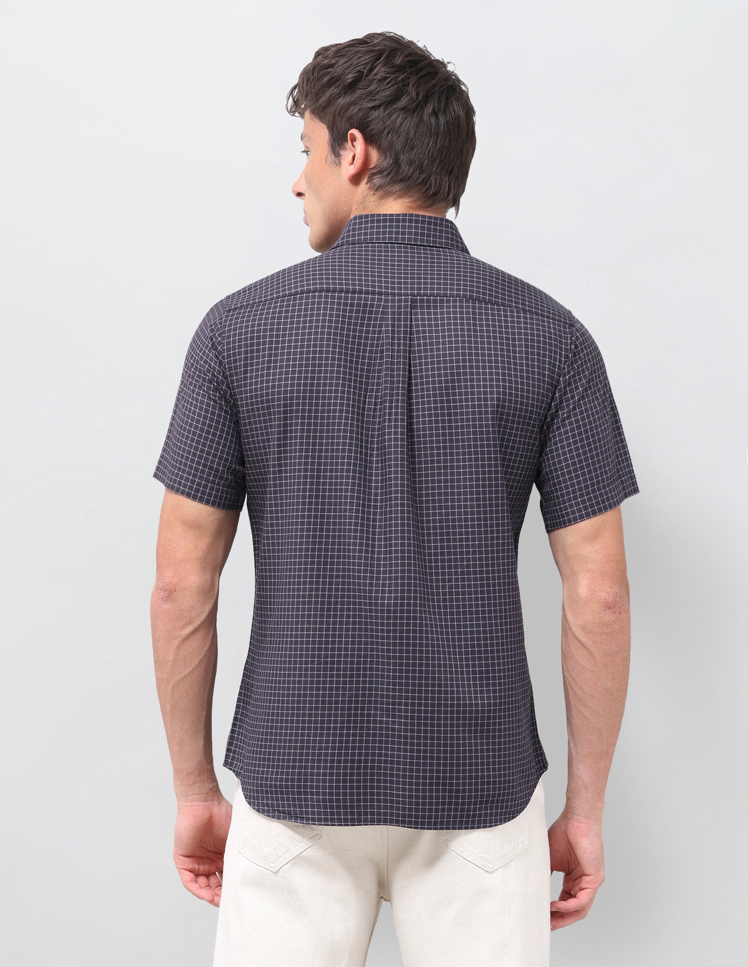 Graph Checked Twill Shirt Purple - U.S. Polo Assn. India | Large