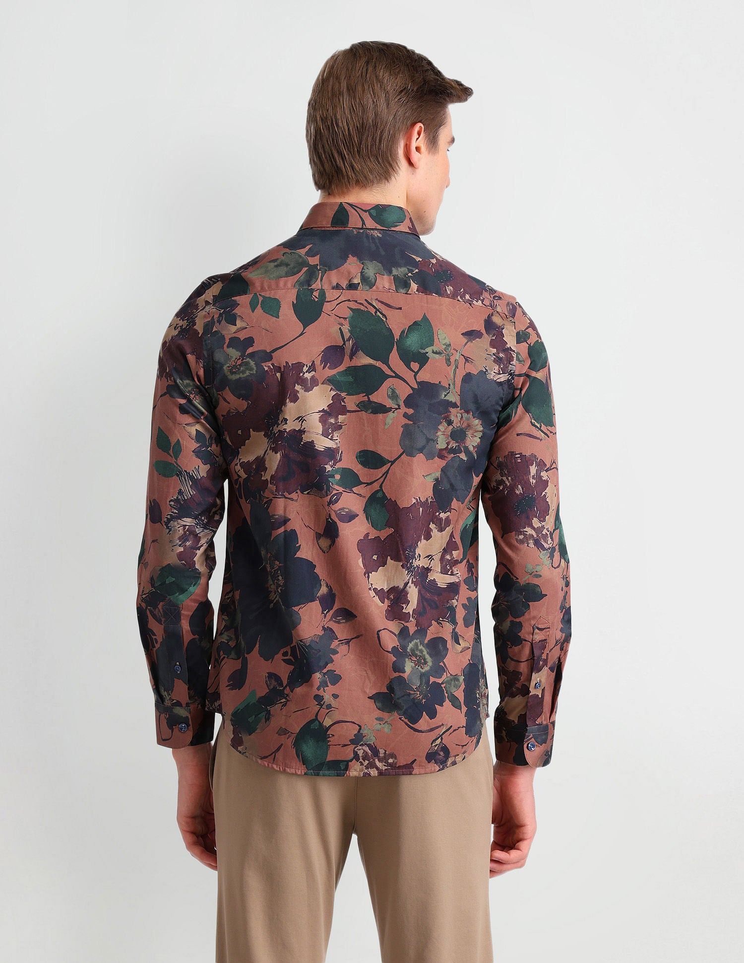 Satin Digital Print Shirt Rust - U.S. Polo Assn. India | Large